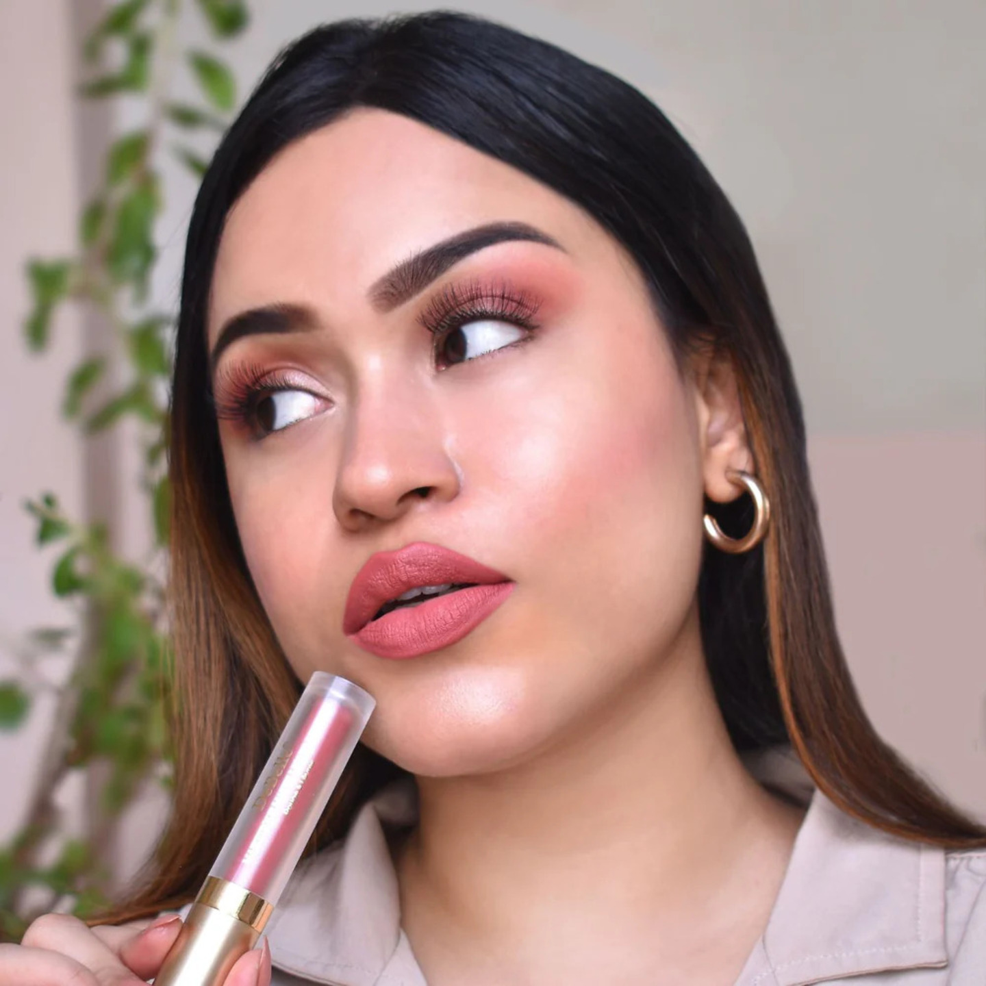 DeBelle Majestique Matte Liquid Lipstick Cinnamon Celine(Light Rust brown), 3.5 ml  