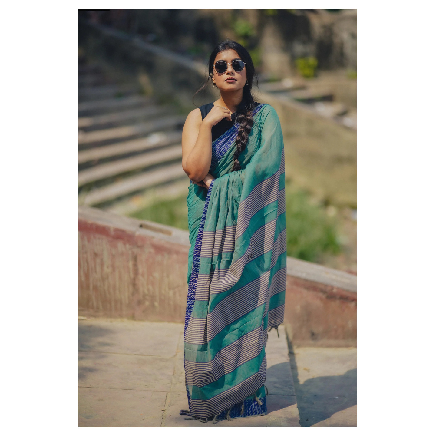 Pastel Green Blue ZigZag