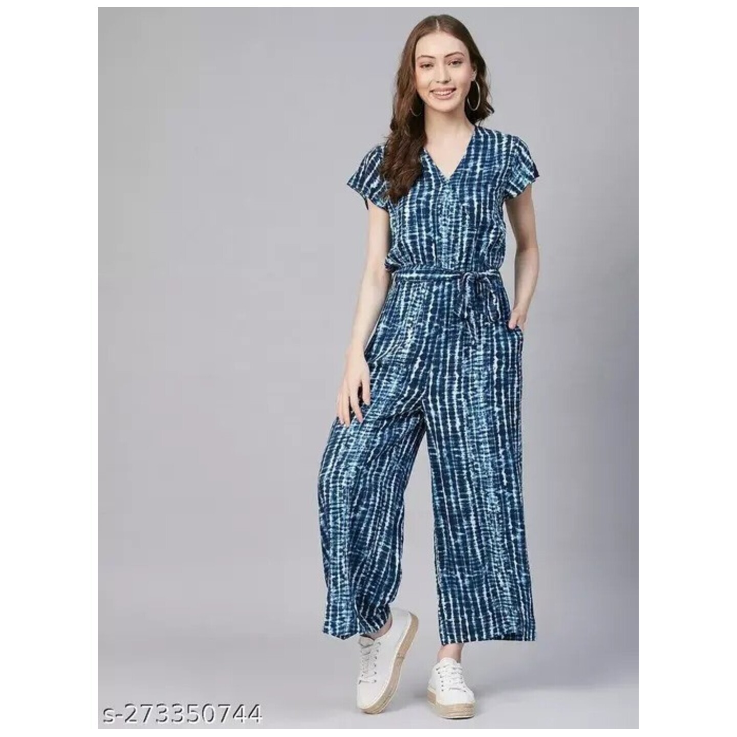 Tie-Dye Women's Blue Jumpsuit