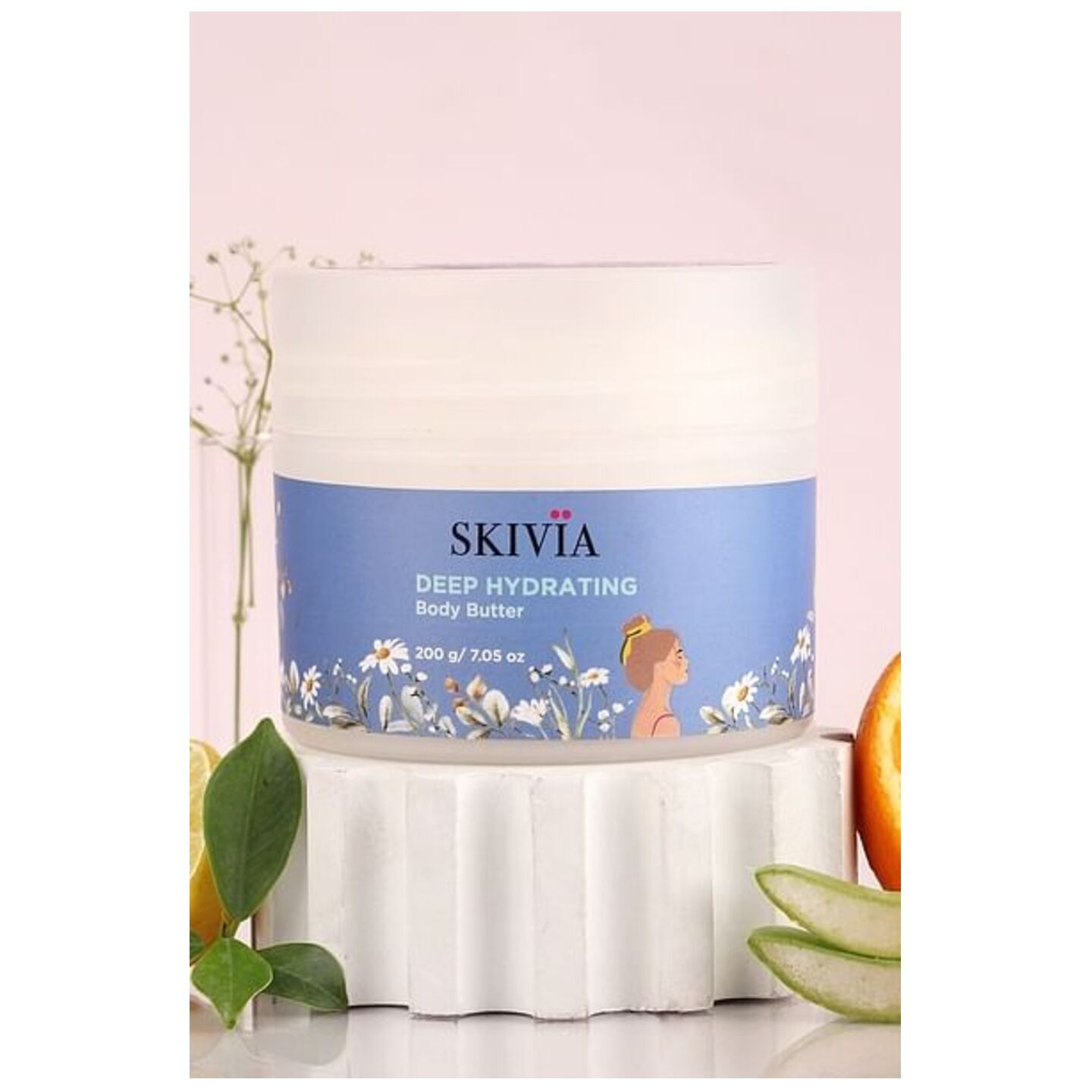 Skivia Deep Hydrating Body Butter With Cacao, Moringa & Chamomile Oil - 200 g Size-200 gm