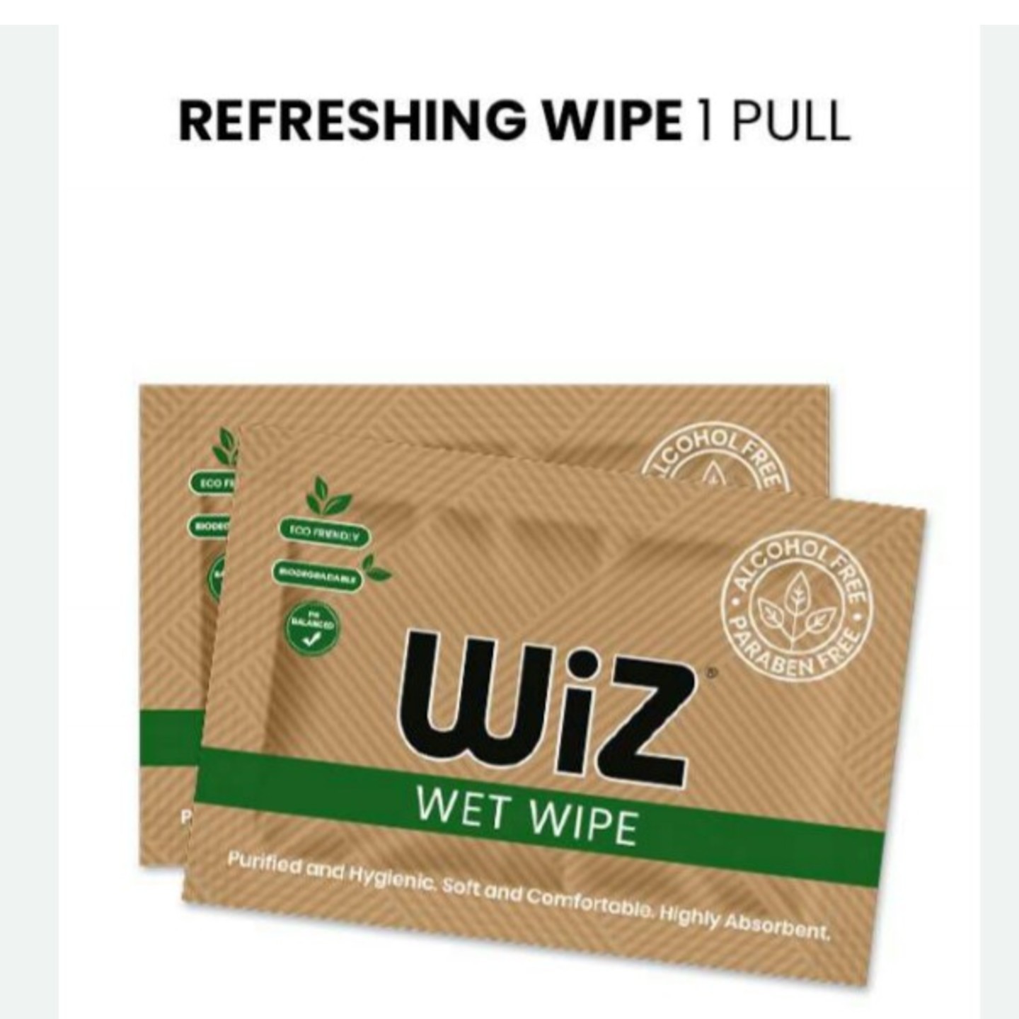 WIZ Premium Quality Refreshing Wet Wipes - Sizes & Prices Variable Refer to Chart