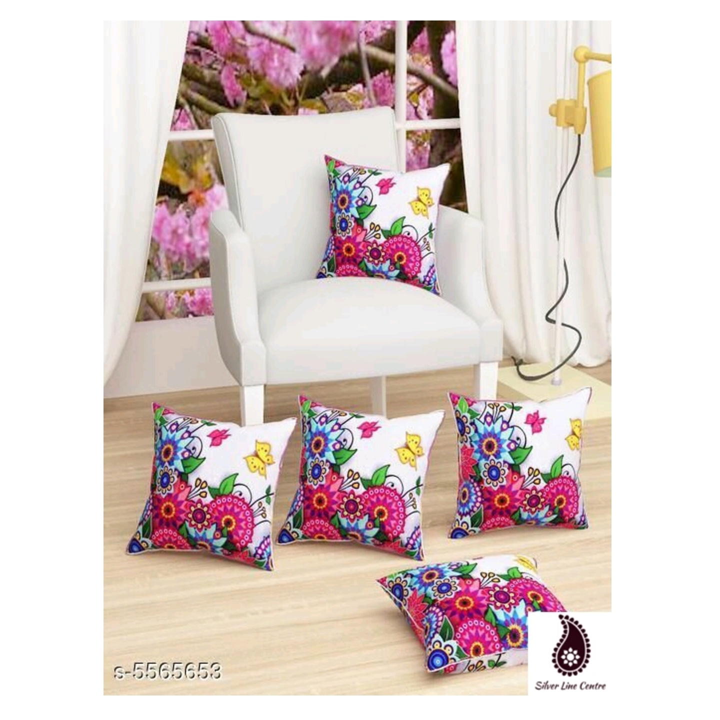 Stylish Heavy Jute Cushion Covers 5 pcs