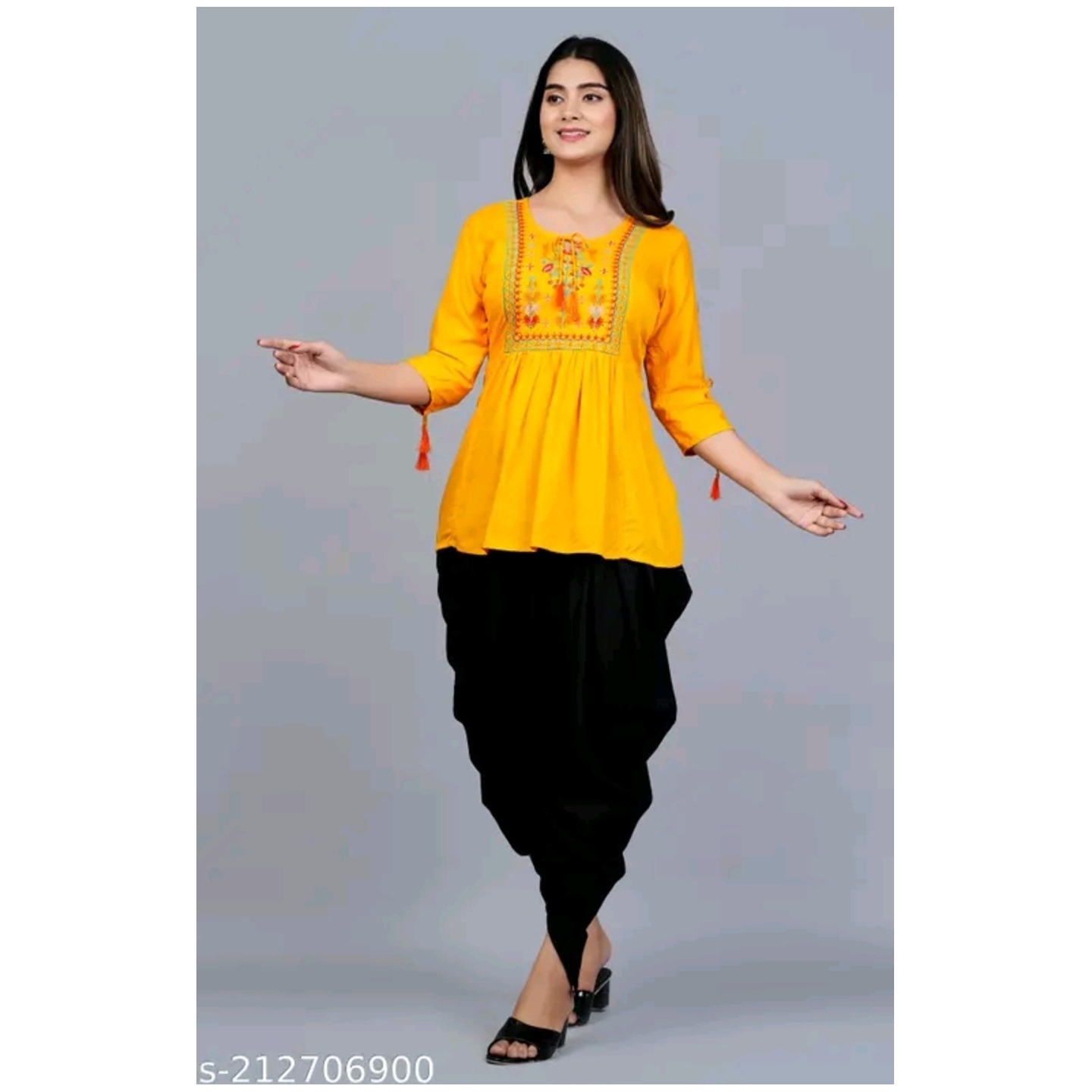 Women's New Tunic and Dhoti  Set