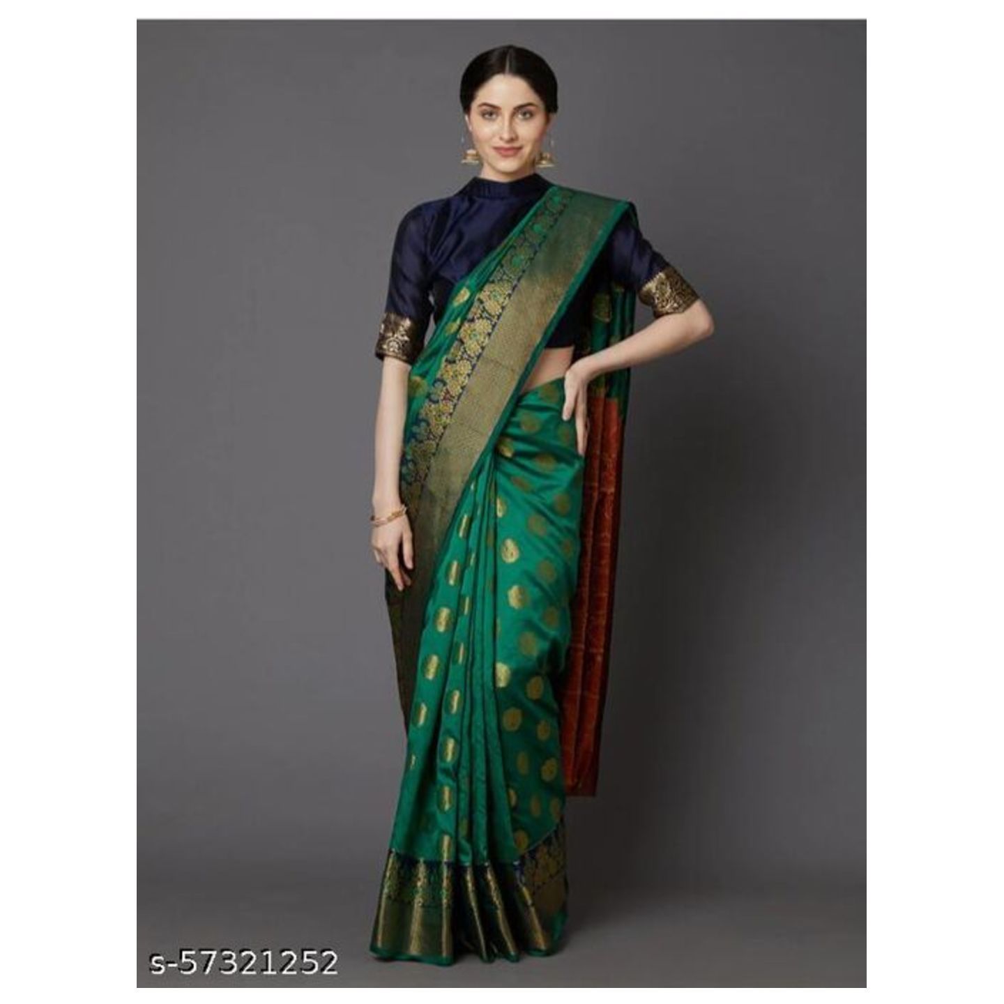 Exclusive Gold Zari Weaving Banarasi Silk Saree