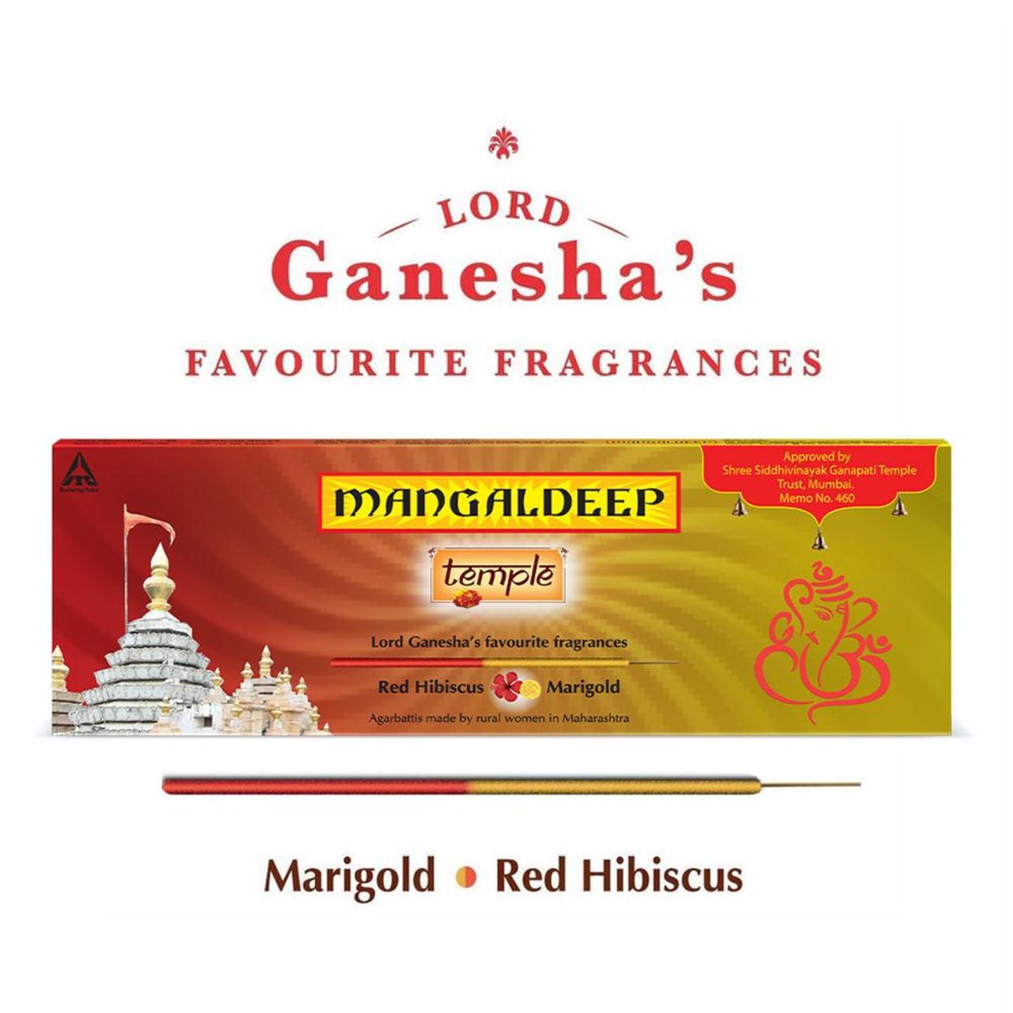 Mangaldeep Temple - Lord Ganeshas Favourite Fragrances 35 sticks