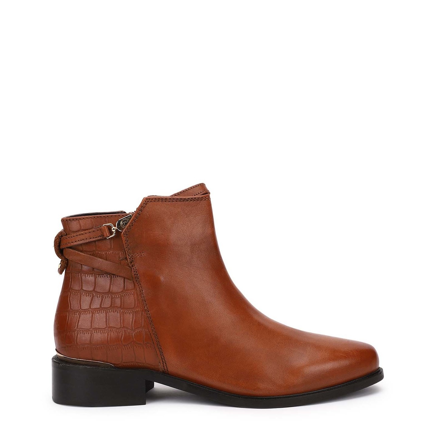 DUNE LONDON PEPPEY Tan Booties (Animal Attack) WOMEN"S Boot