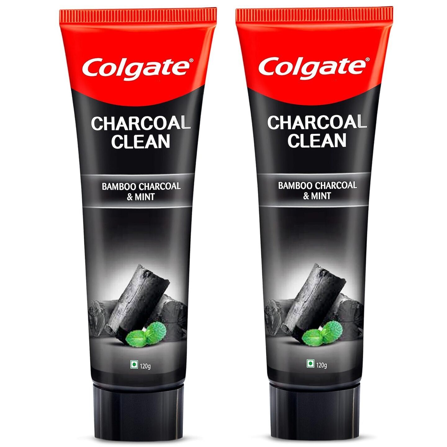 Colgate Charcoal Clean Black Gel Toothpaste, Combo Pack of 240g (120g x2) Deep Clean Toothpaste With Bamboo Charcoal & Wintergreen Mint For Plaque Removal & Tingling Fresh Mouth Experience 