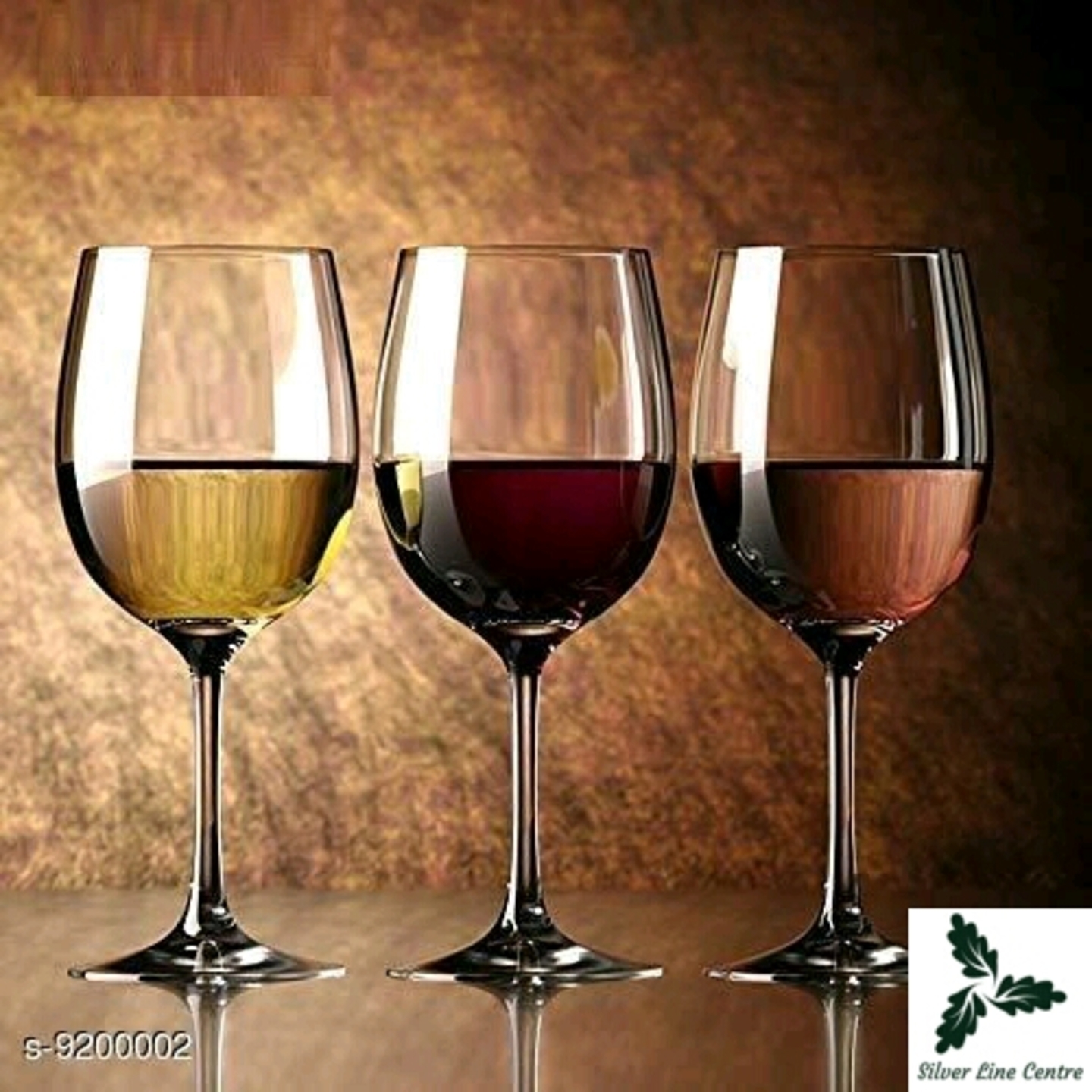 Fancy Red and White Wine Glasses- 360 ml- 4Pcs