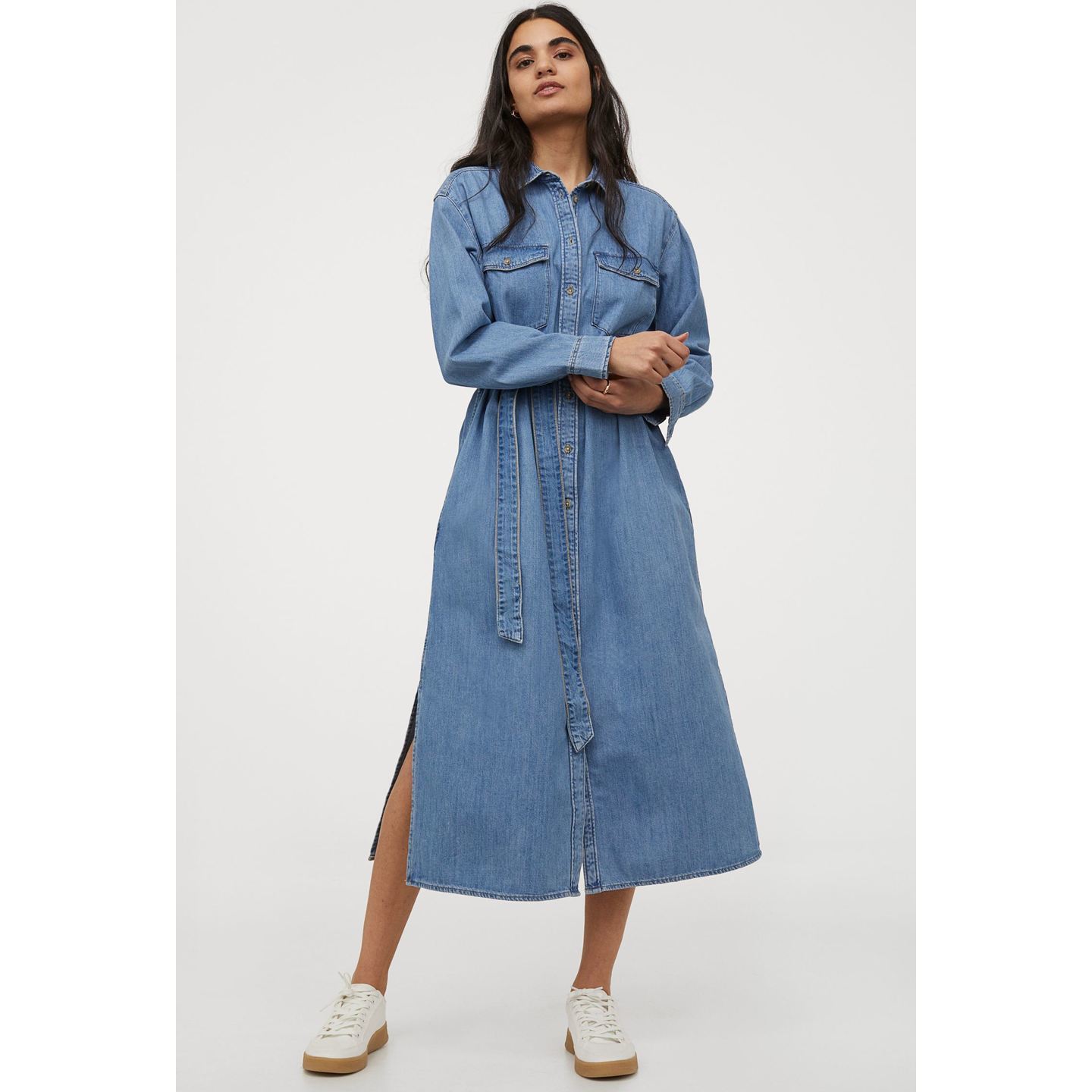 Denim shirt dress