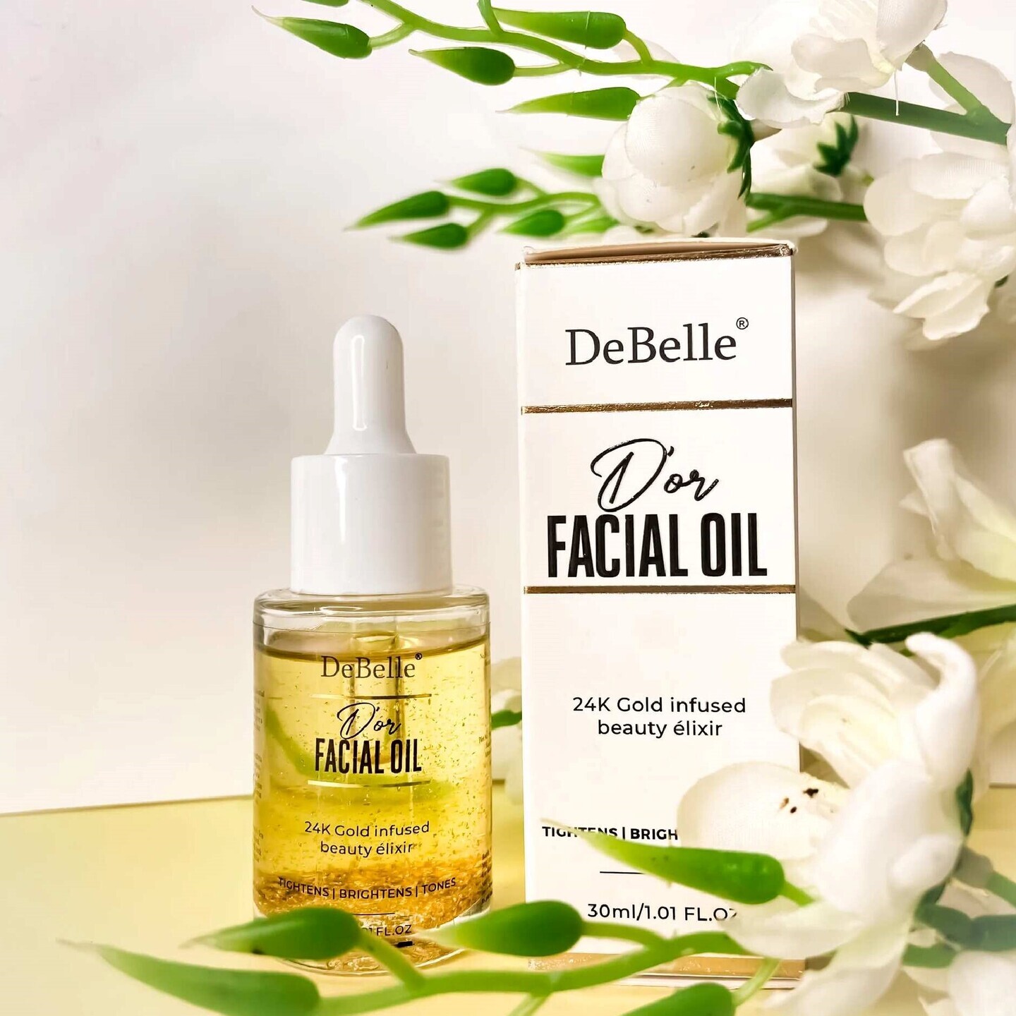 DEBELLE D'OR FACIAL GOLD OIL | ENHANCES GLOW | NOURISHES & HYDRATES | REPAIRS DAMAGED SKIN | HELPS REDUCE DARK SPOTS | 30 ML Size-30 ml