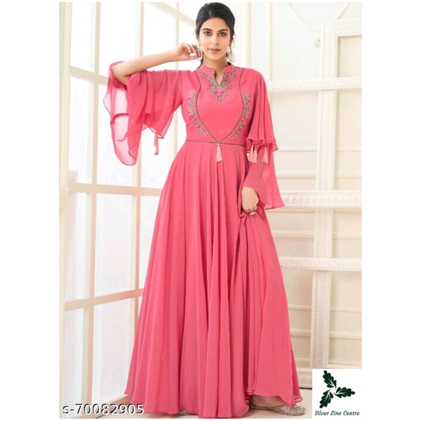 Stylist Designer Embroidered Long Kurti