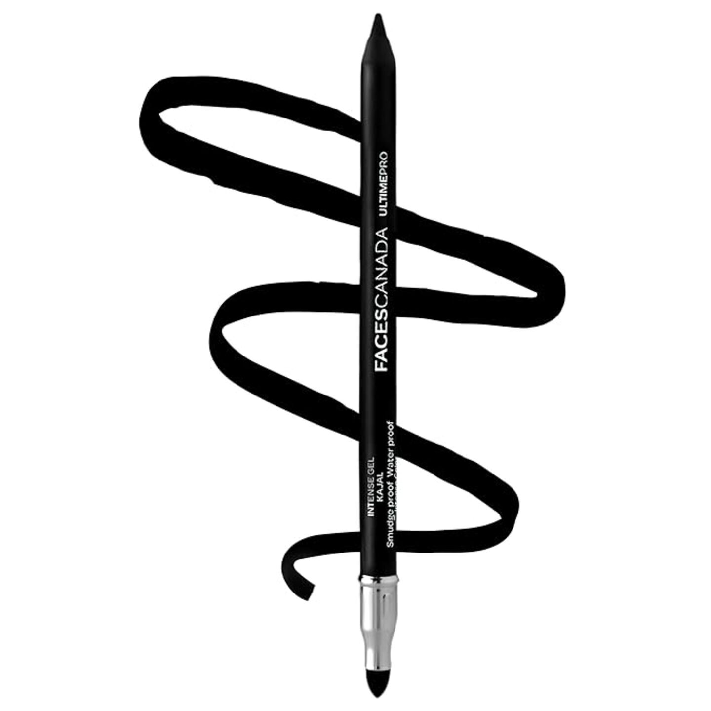 FACESCANADA Ultime Pro Intense Gel Kajal With Smudger & Sharpener - Black,1.2 G