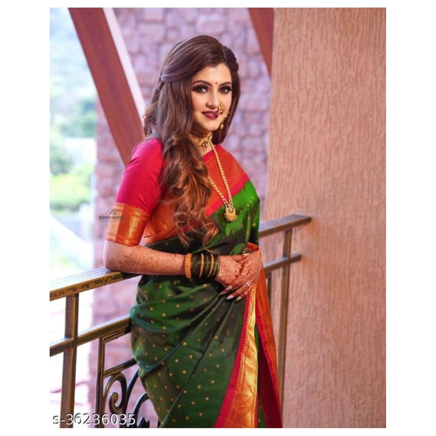 GREEN PAITHANI SAARE