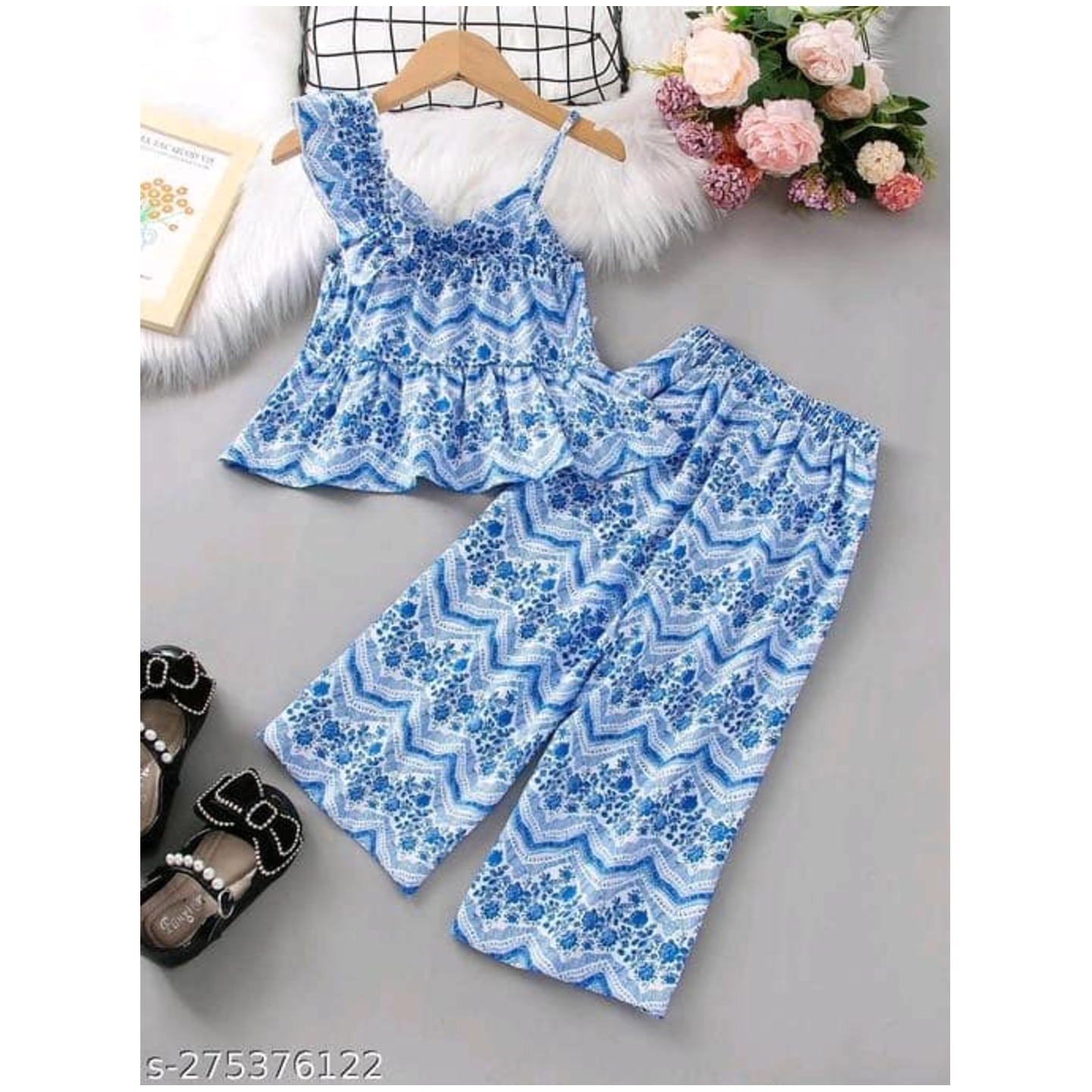 Toddler Girls' Floral Print Asymmetrical  Top & Bottom Sets*