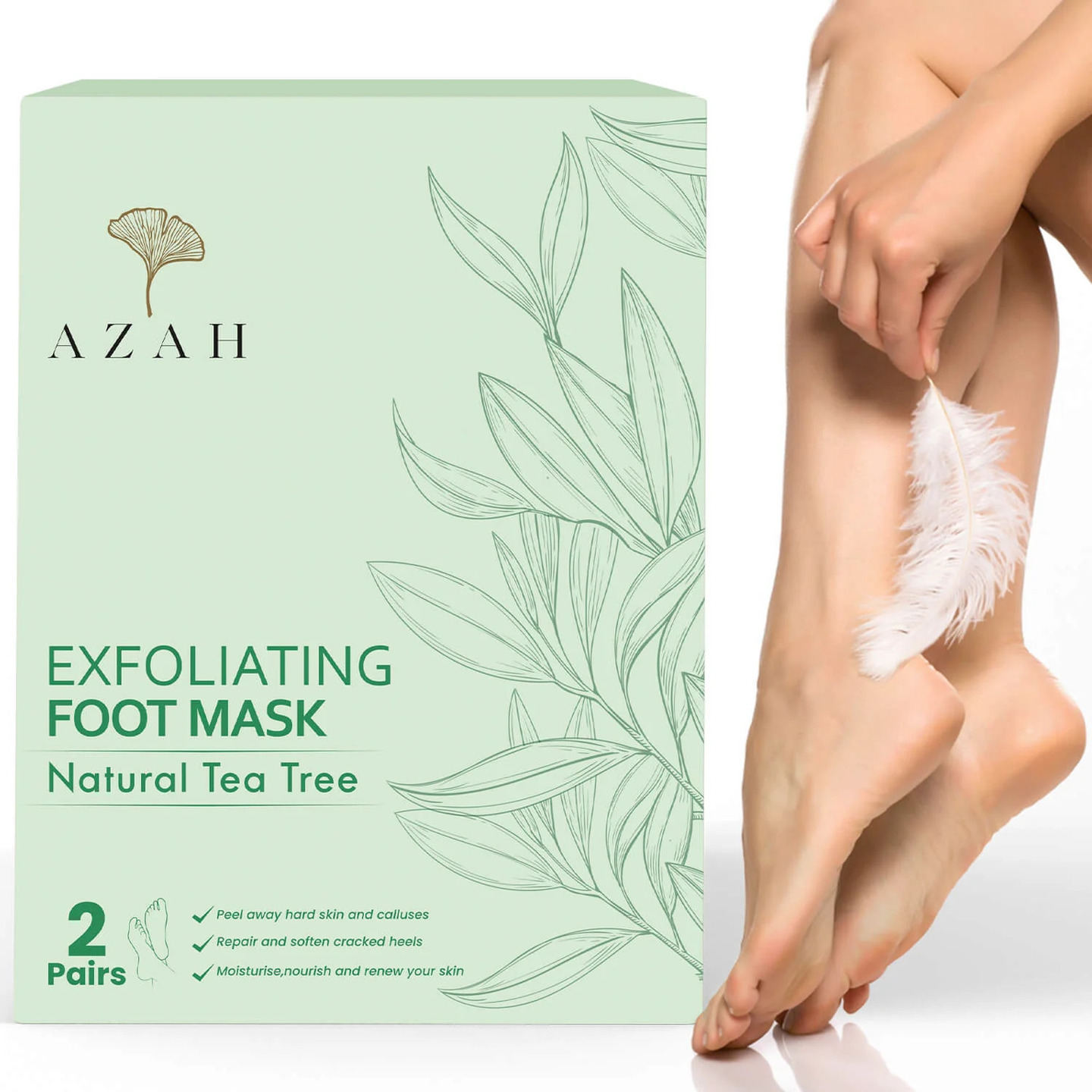 Azah Exfoliating Foot Mask (Tea Tree)