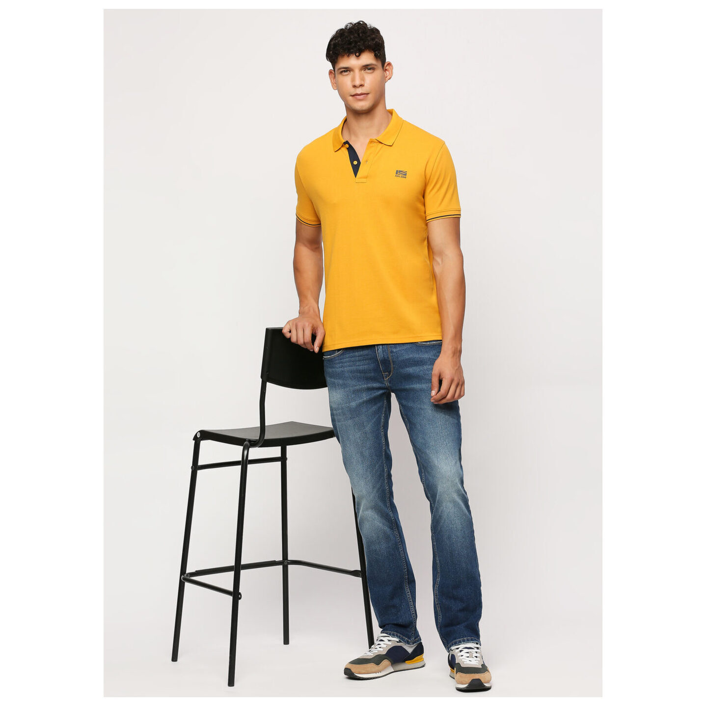 Yellow Solid Short Sleeve Polo 