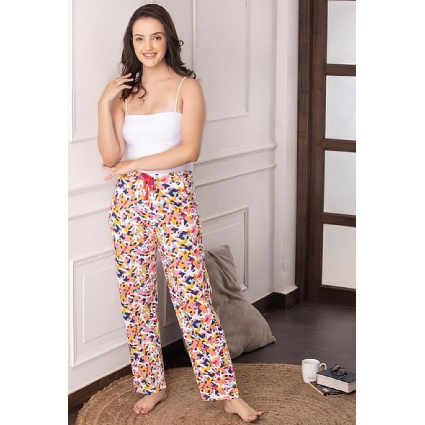 Print Me Pretty Joggers in Multicolour - 100% Cotton