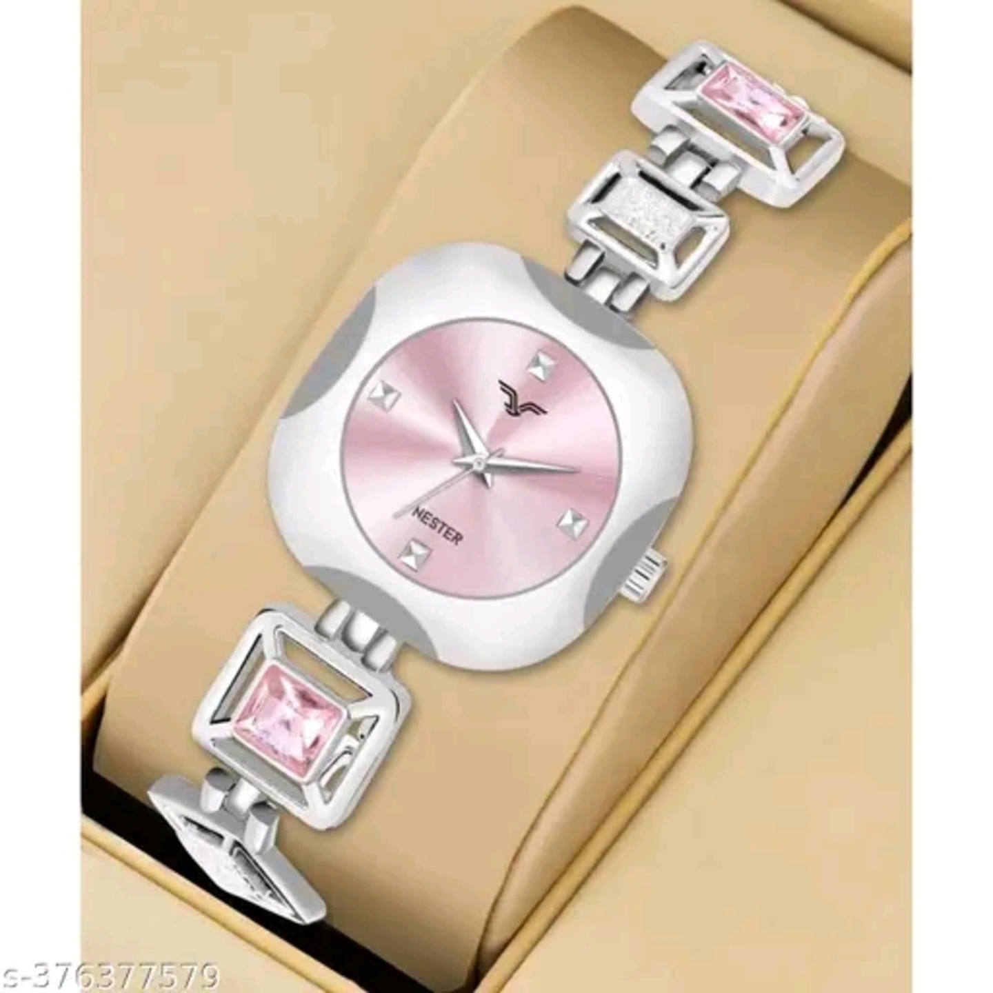 Nester Prodigy Square Design Pink Dial Women's  Analog Watch
