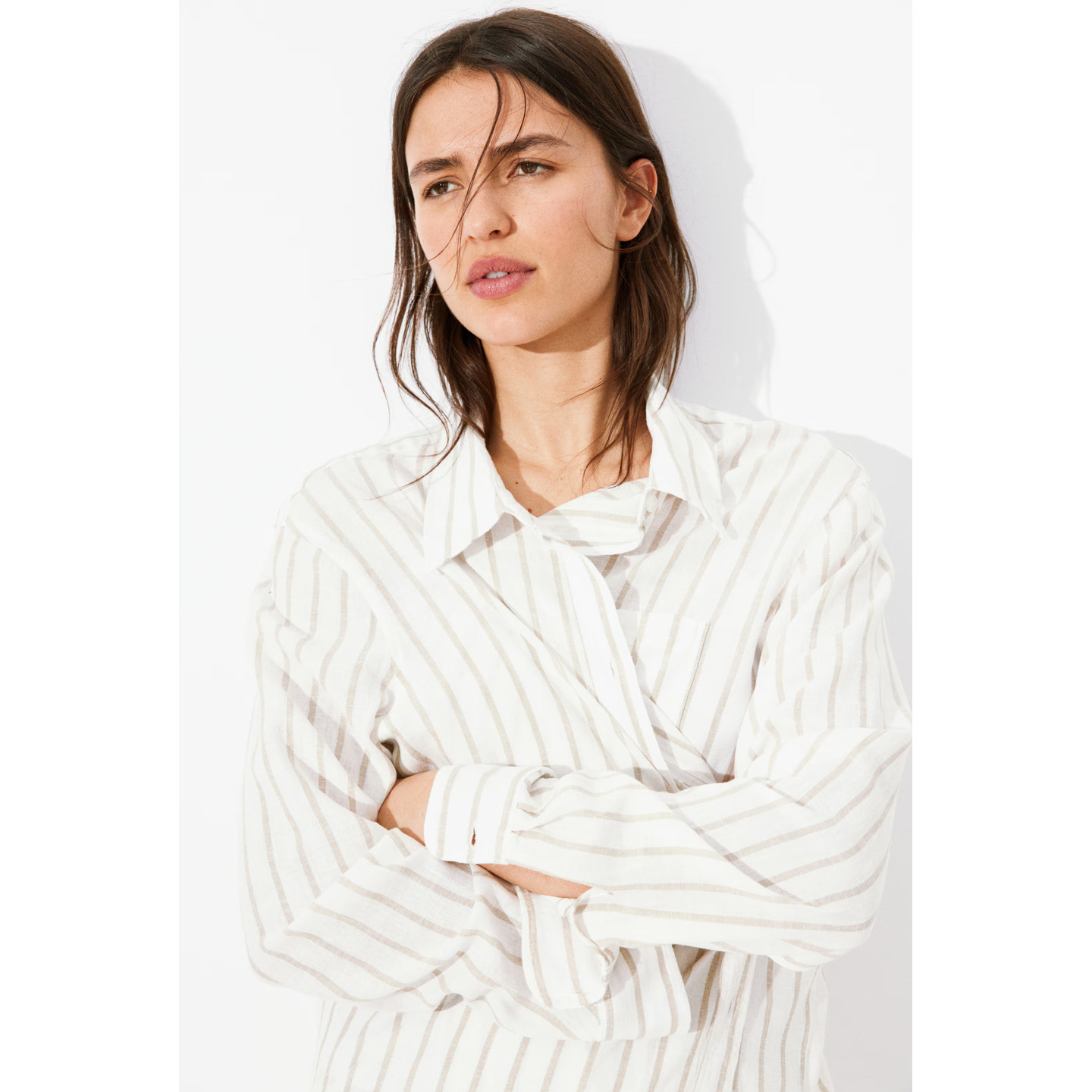 Linen-blend shirt