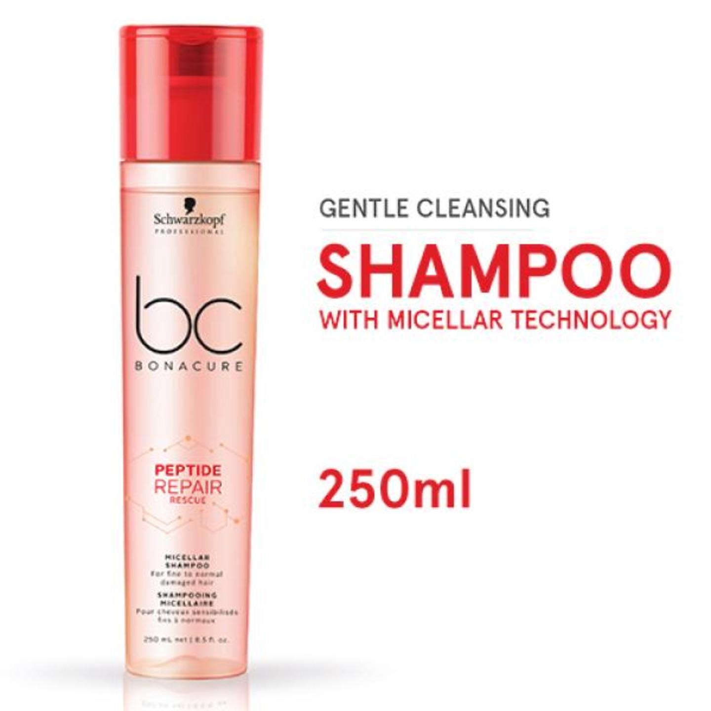 Schwarzkopf Professional Bonacure Peptide Repair Rescue Micellar Shampoo 250 Ml