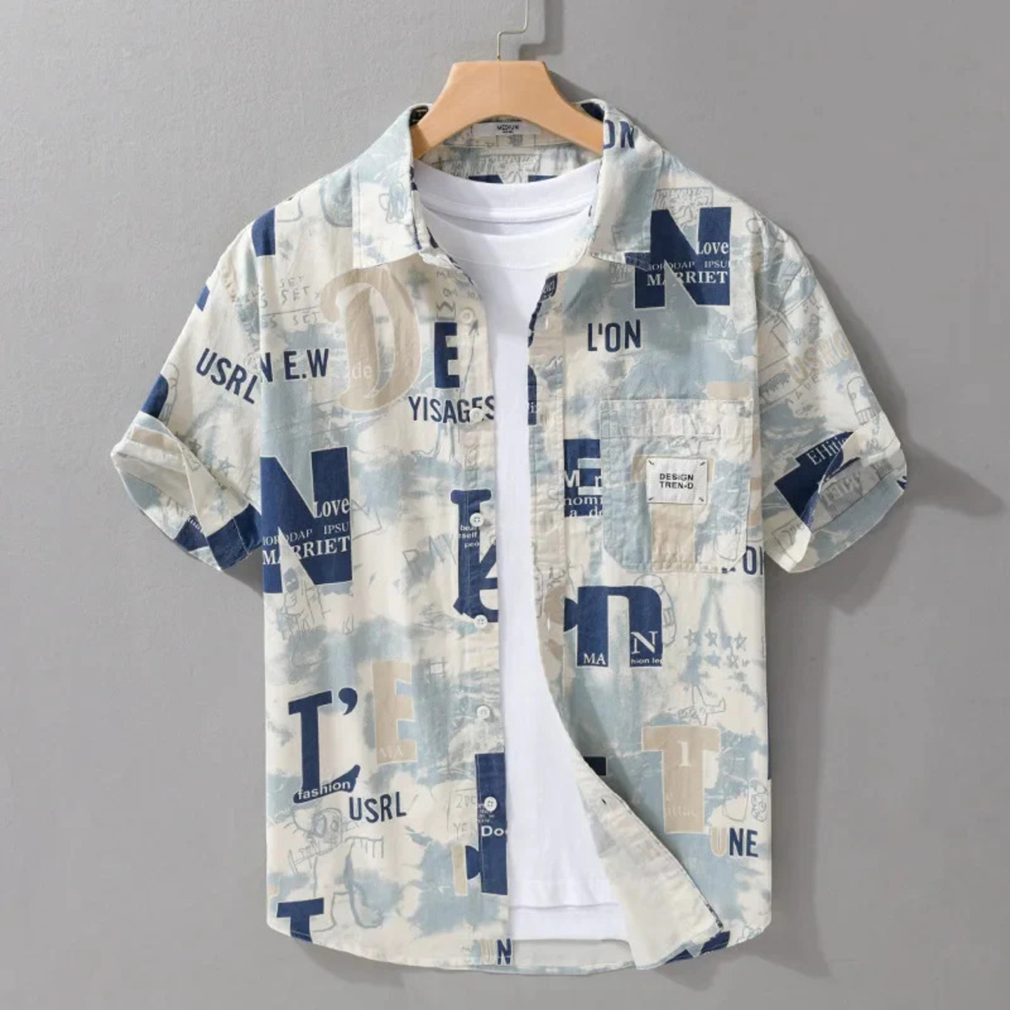 Trendy Collage Printed Half Sleeve Shirt 