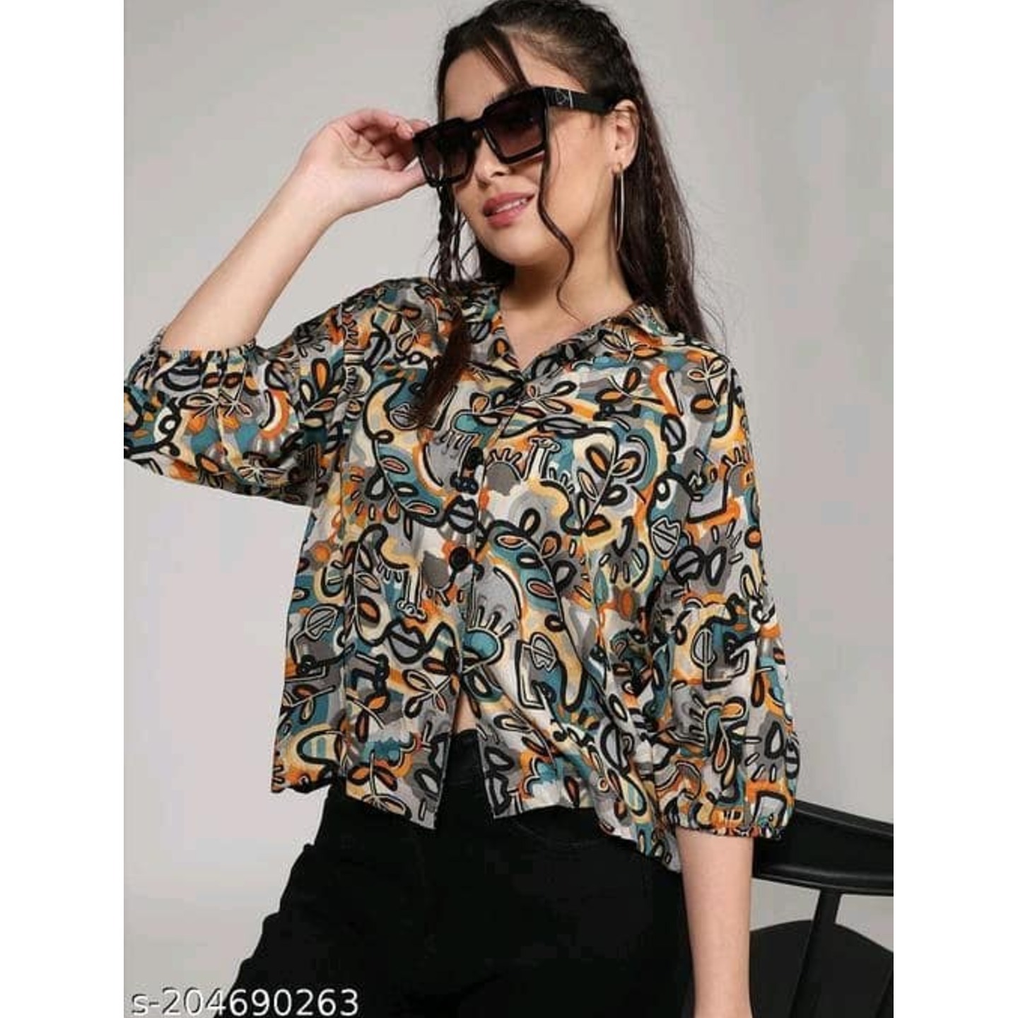 J Turritopsis Women's Stylish Designer Oversized Shirt