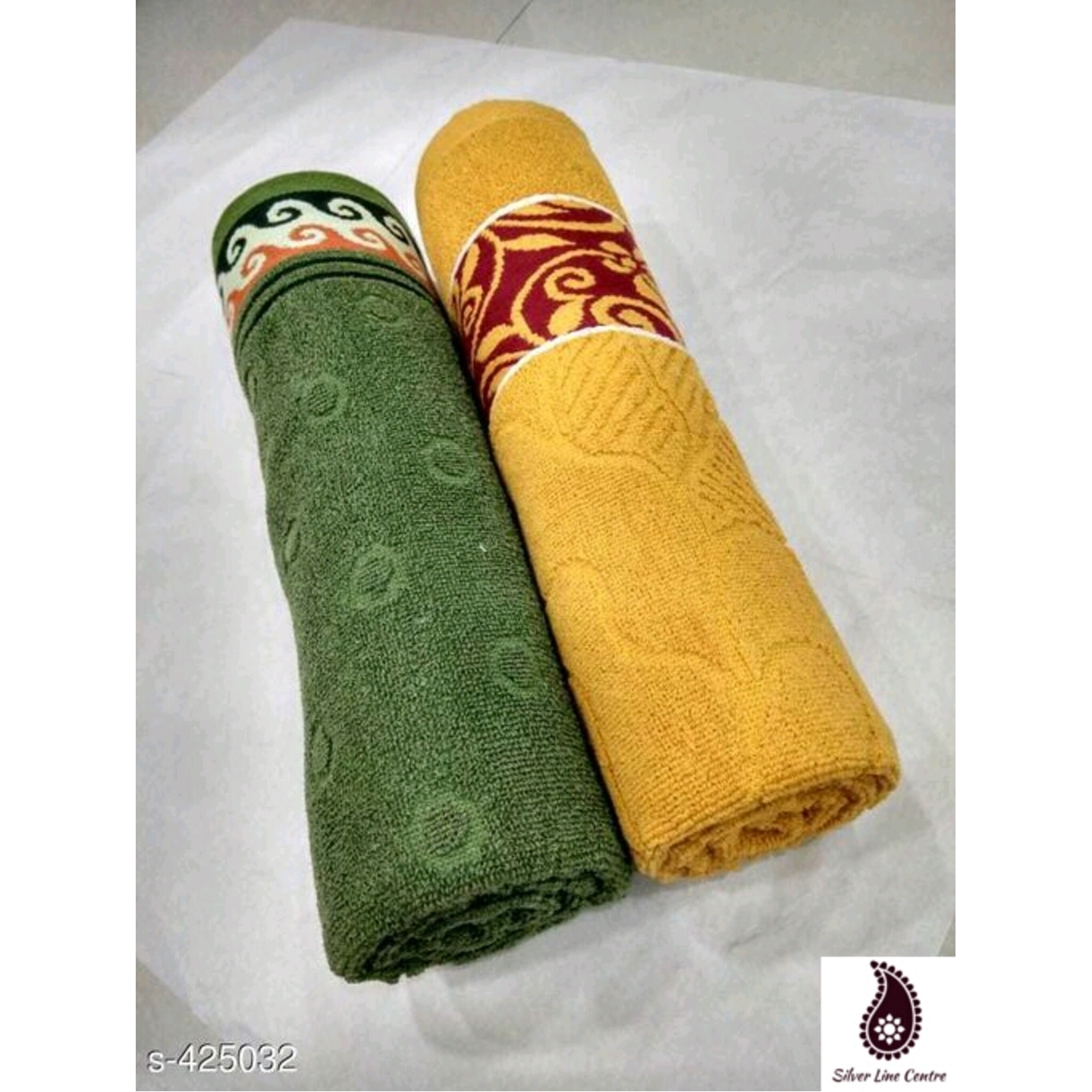 Elegant Cotton Towels -2 pcs