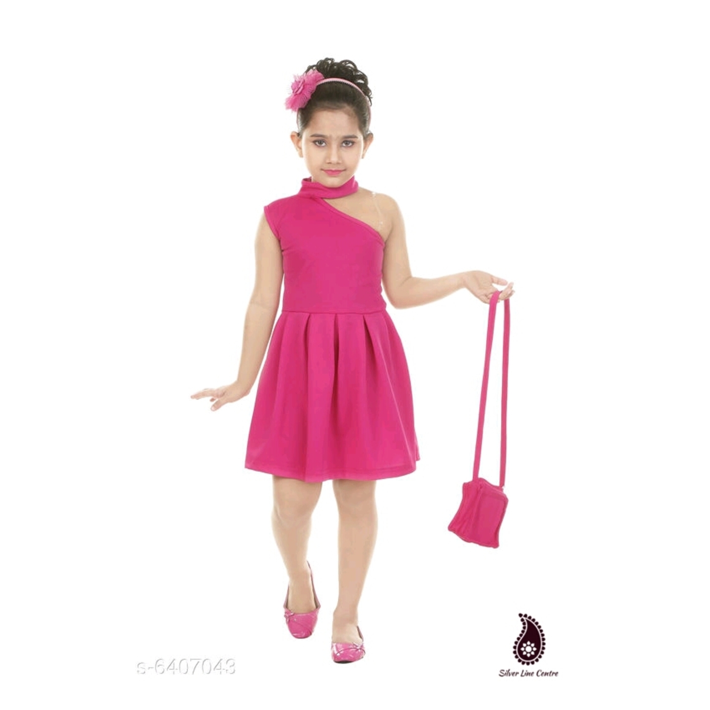 Girls Party Dress Cotton Silk