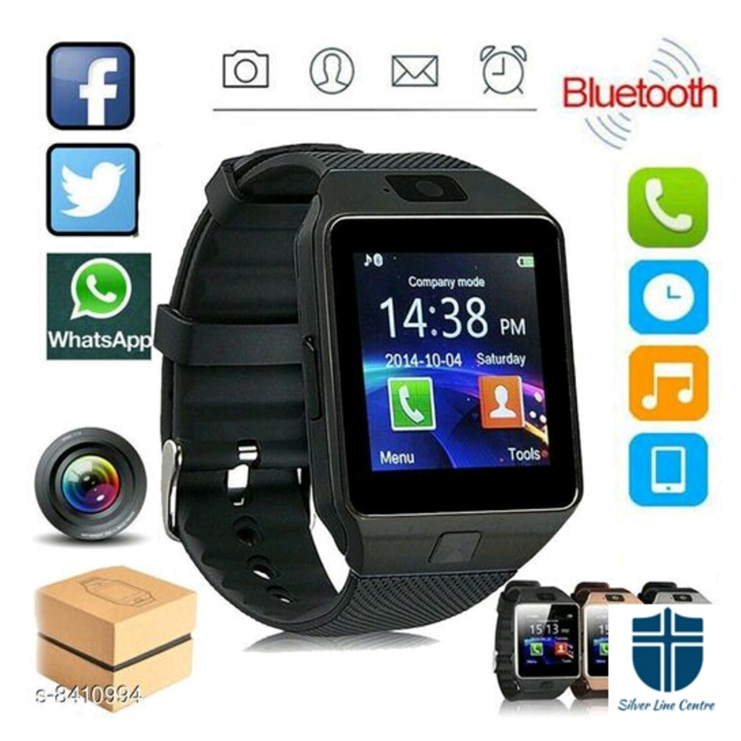 DZ09 Black Android 4G Calling Smartwatch 