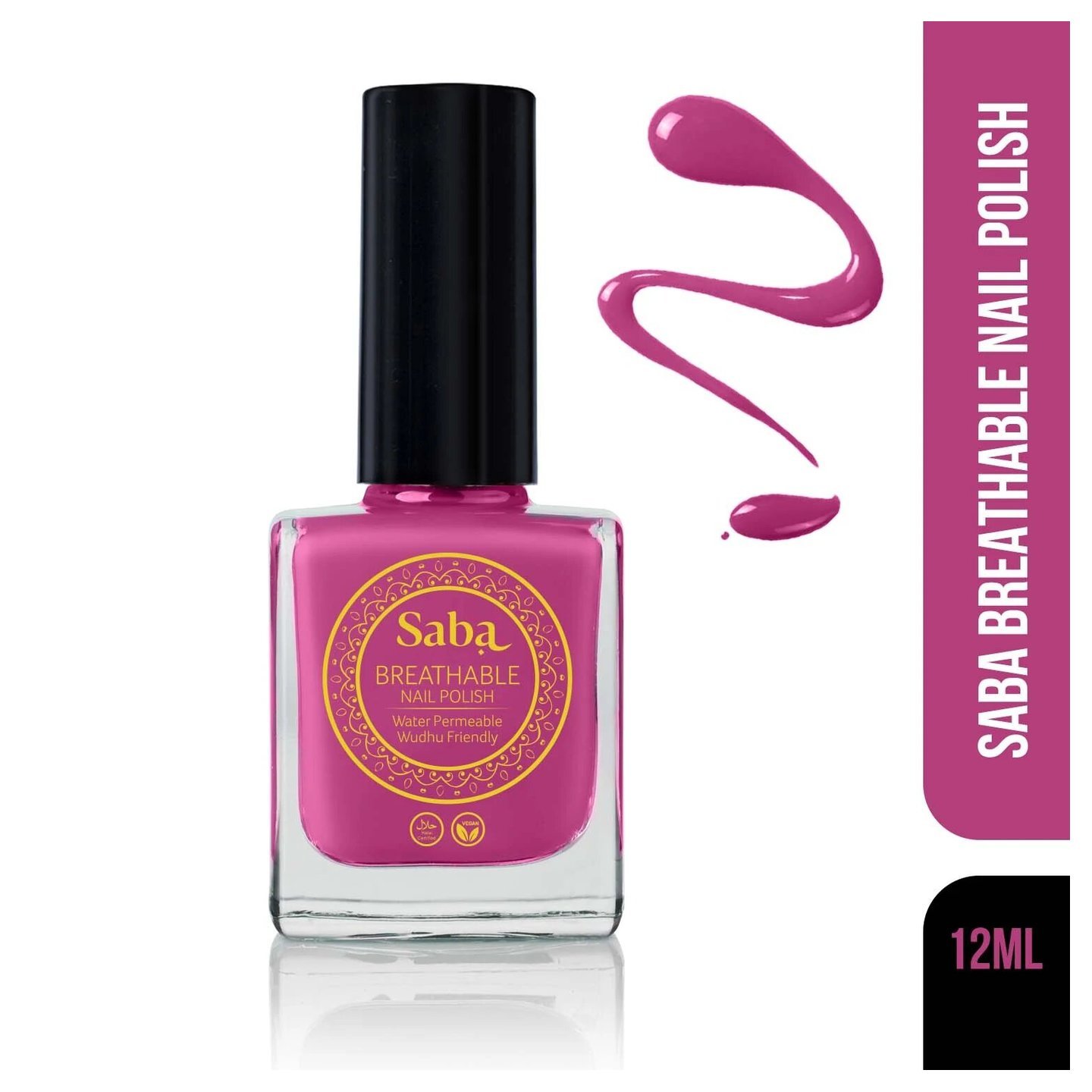 Saba Breathable Nail Color - Mulberry Pink -12 ml