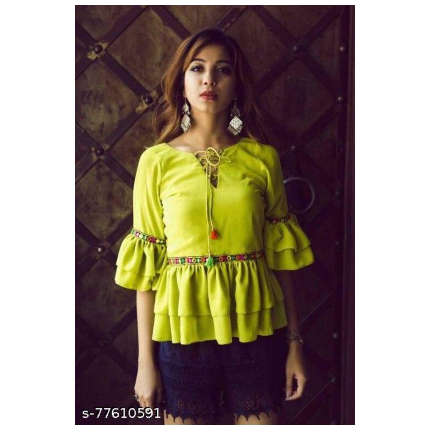 Classy Green _less top Dress
