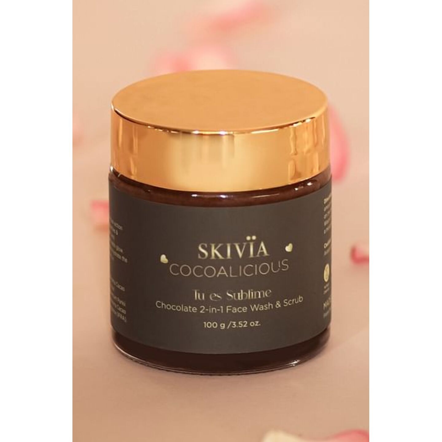 Skivia Cocoalicious 2-in-1 Face Wash & Scrub with Theobroma Cacao & Natural Caffeine - 100 g