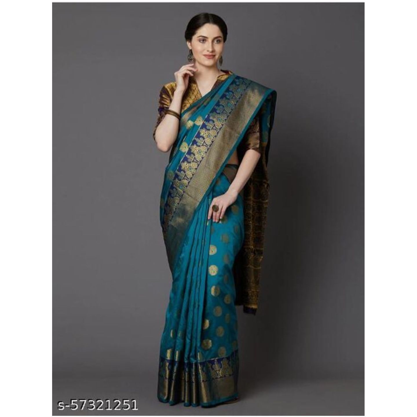 Exclusive Gold Zari Weaving Banarasi Silk Saree