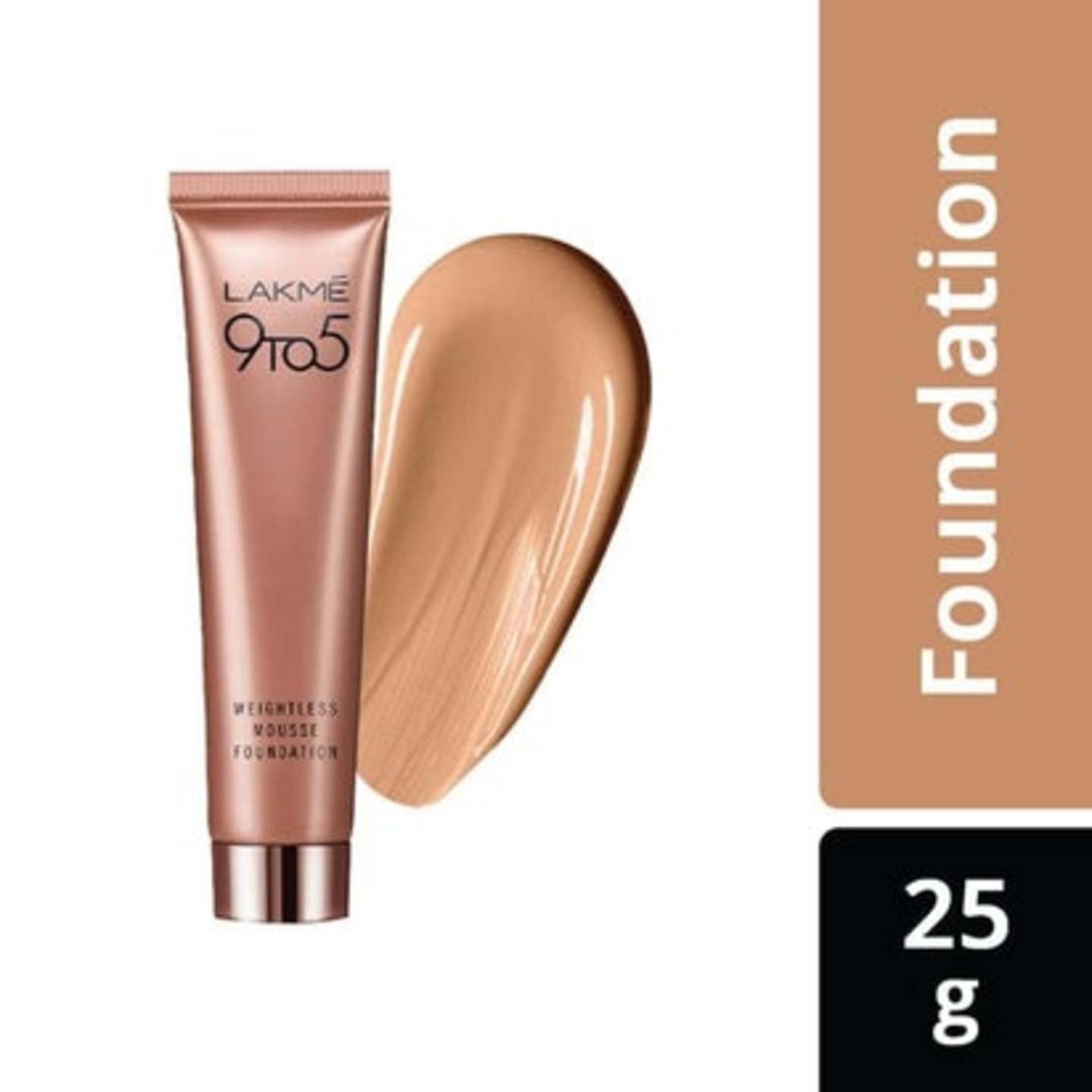 Lakme 9 To 5 Weightless Mousse Foundation, Rose Ivory, 25g