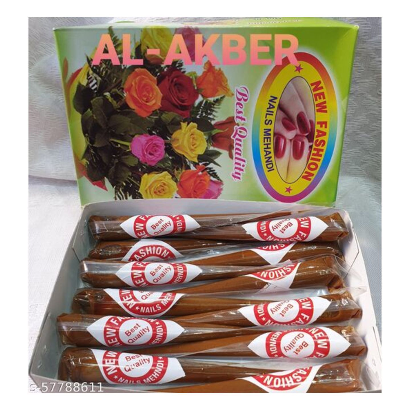 Al Akber New Fashion 12 pcs Nails halal Mehndi cone