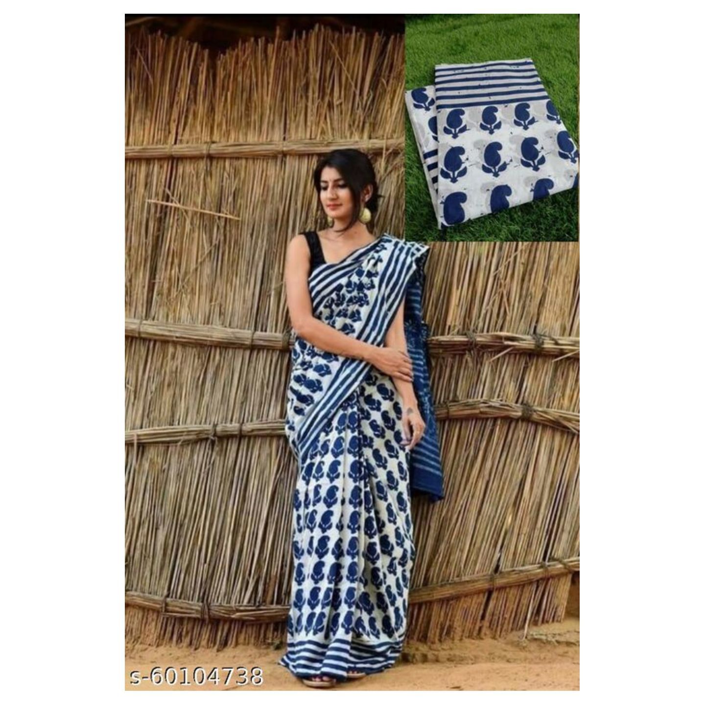 Cotton Mulmul Sarees With Blouse