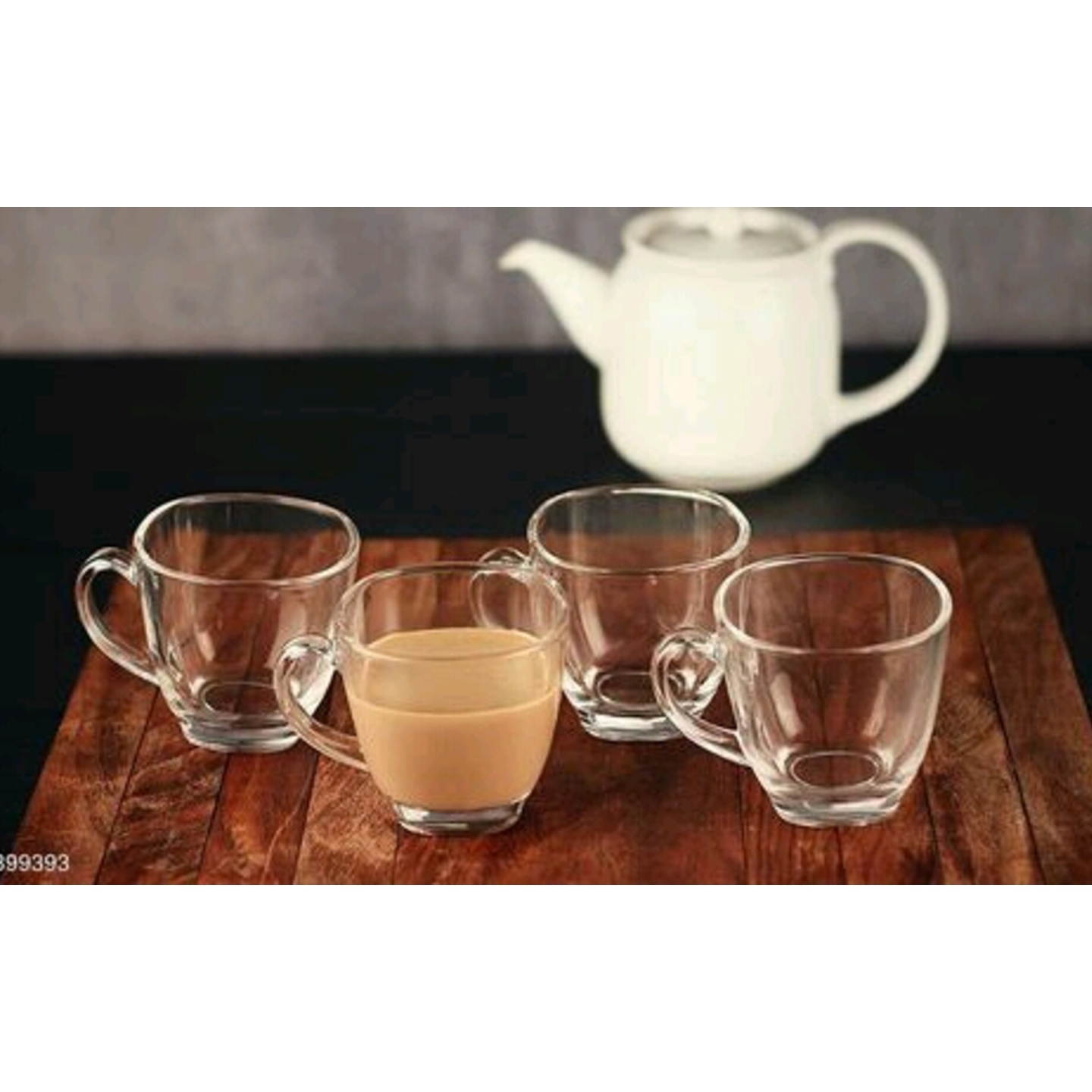 Mantraa Crystal Clear Square Shaped Transparent Glass Tea ,Coffee Mug,