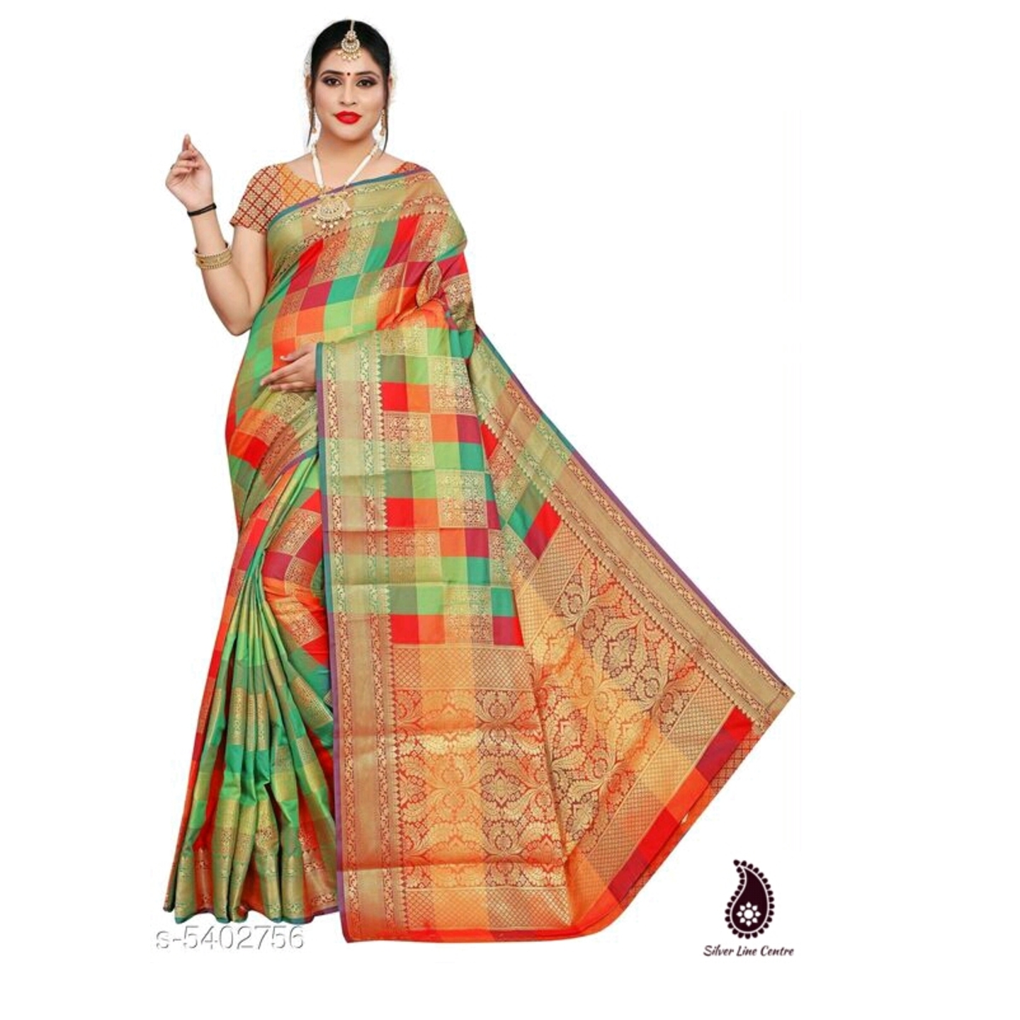 Womens Art Silk Banarsi Saree