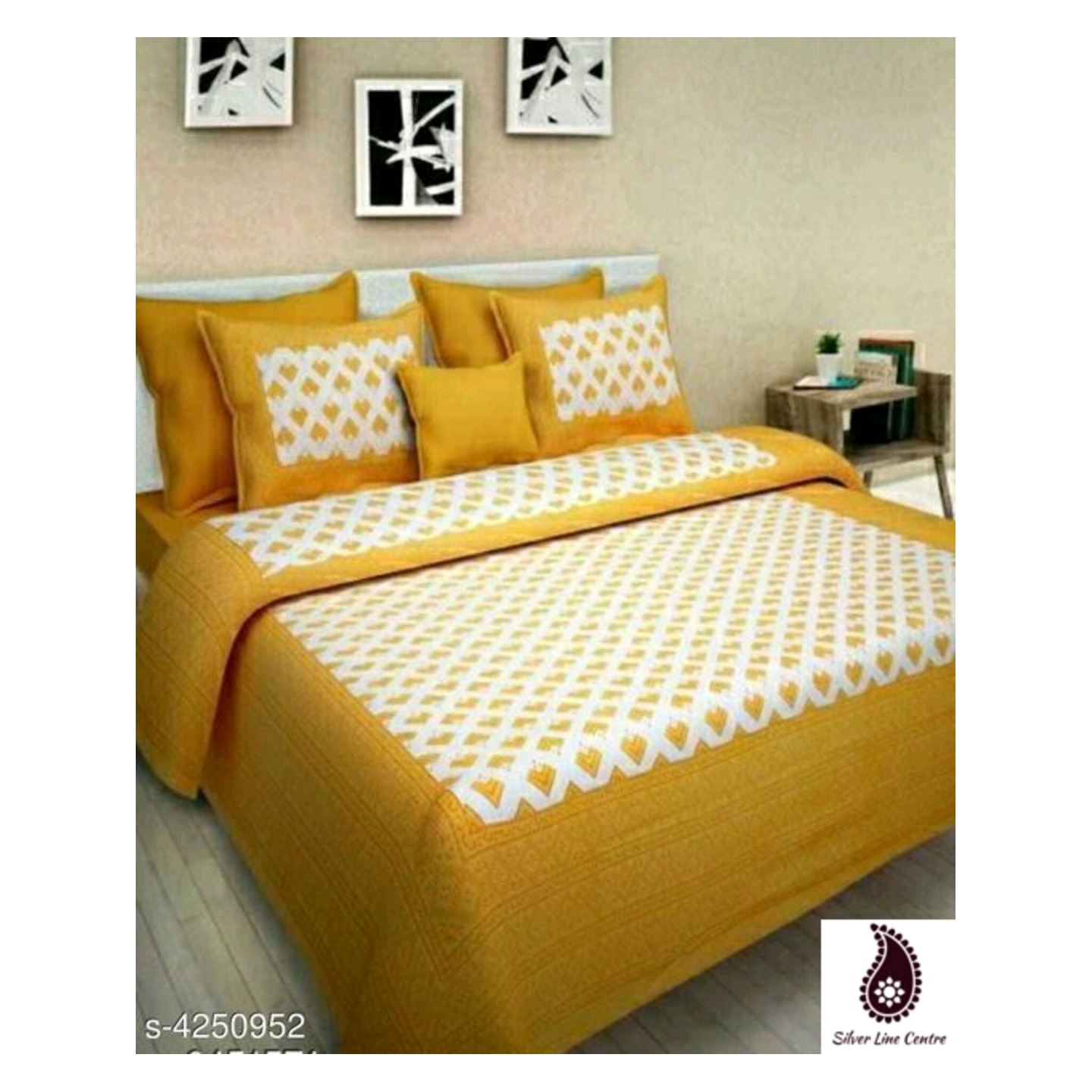 Bed Sheet Cotton-Divine Classy Double Bed