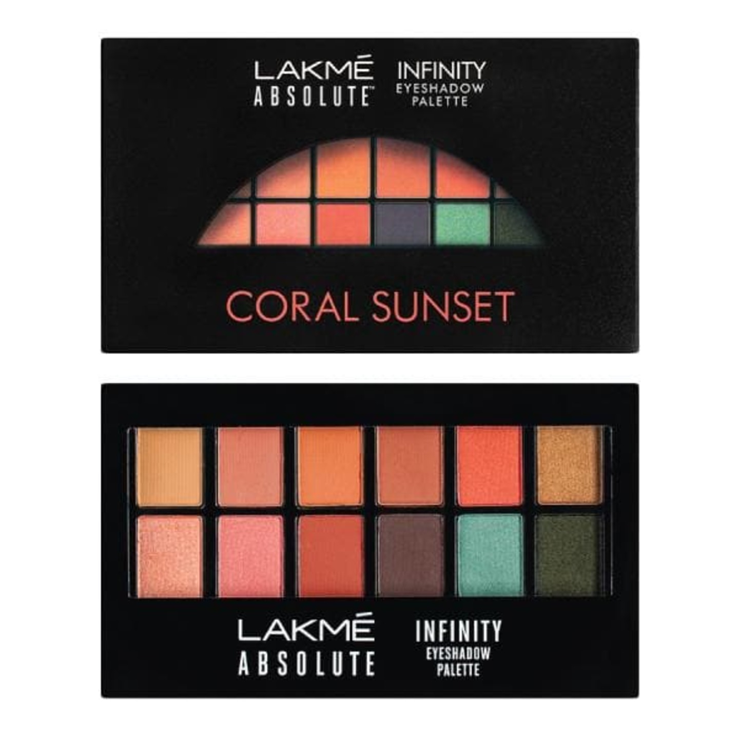 Lakme Absolute Infinity Eye Shadow Palette, Coral Sunset, 12g 