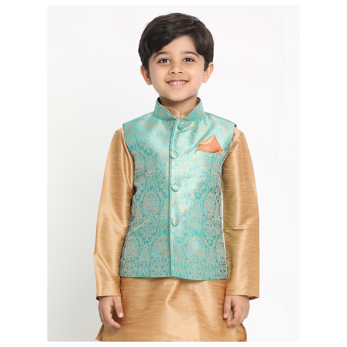 Silk Blend Nehru Jacket for Boys