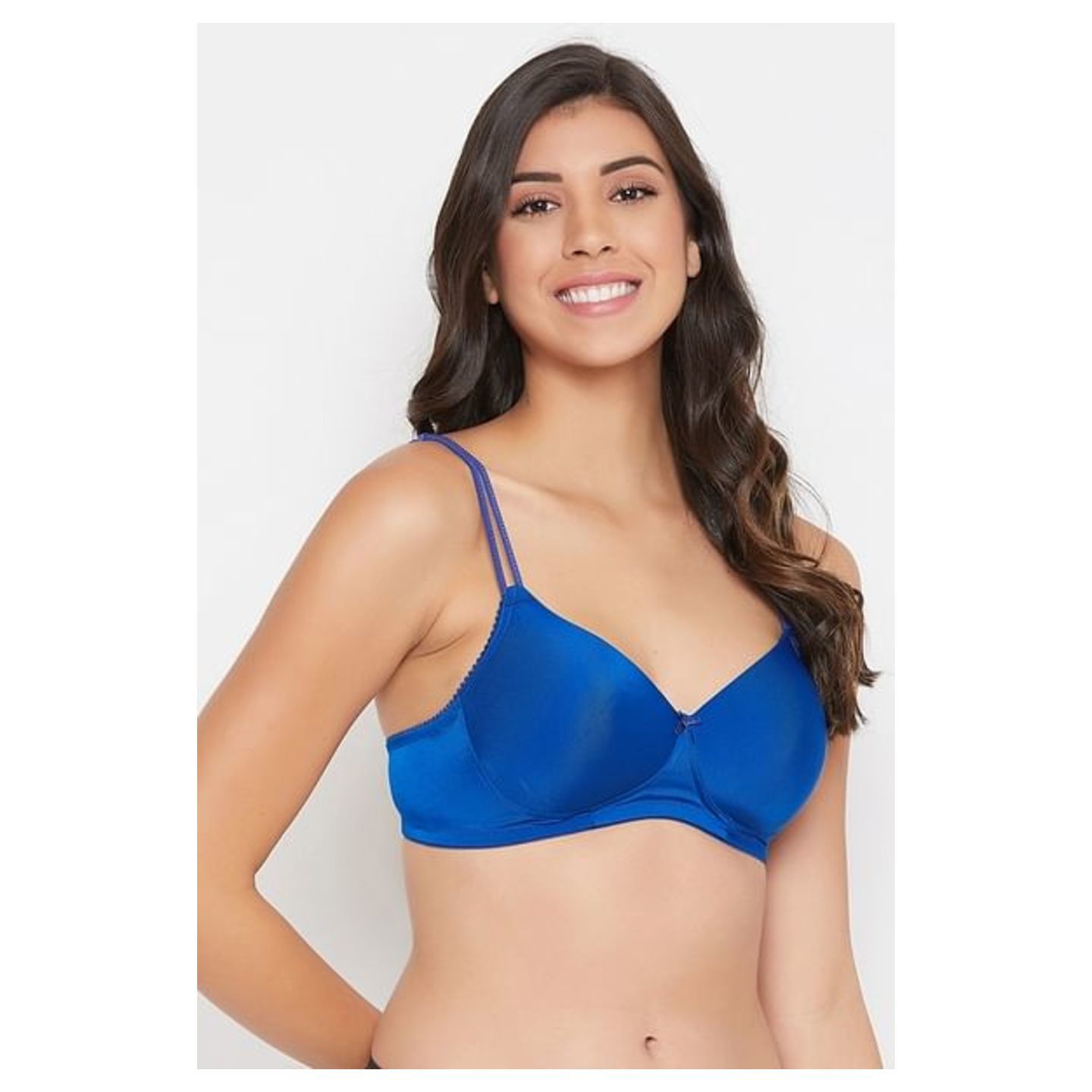  Padded Non-Wired Full Cup T-shirt Bra in Blue