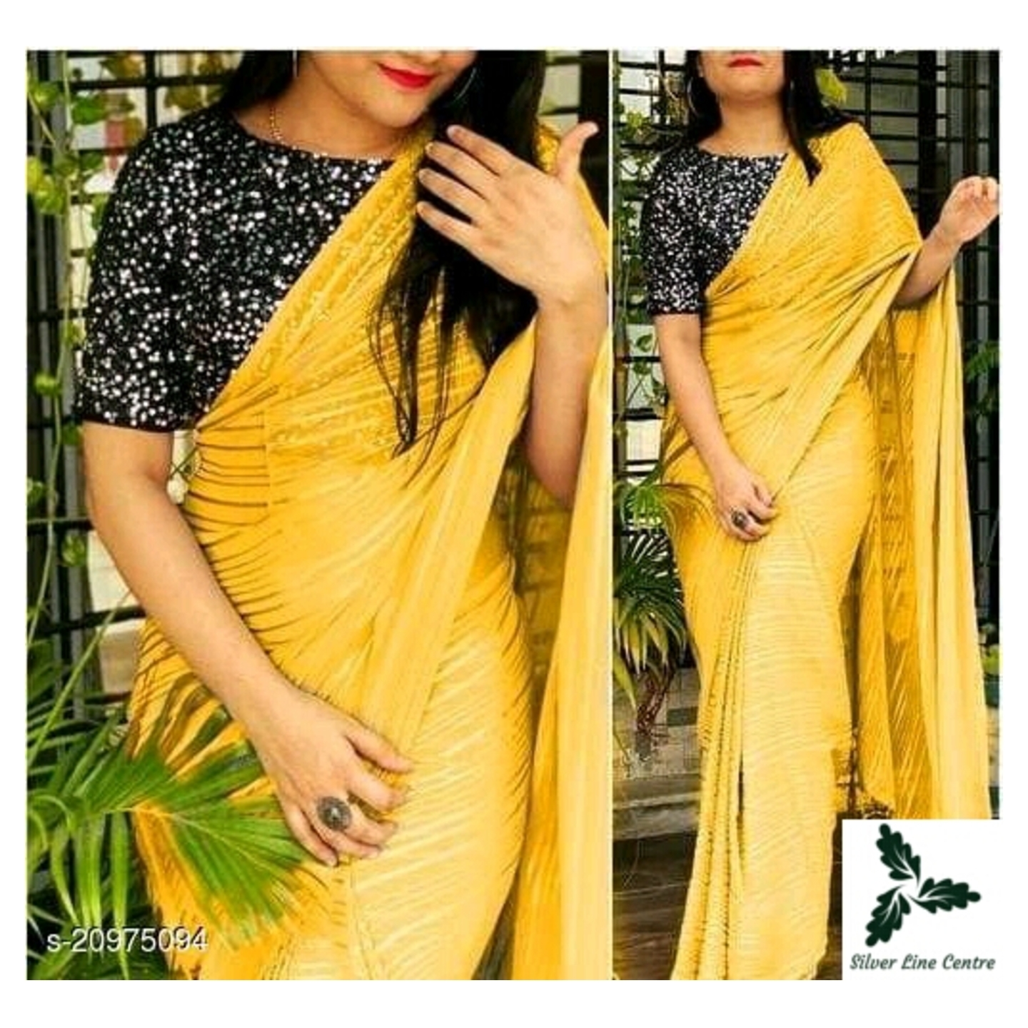 Soft Chiffon Saree with Sequence Blouse Piece