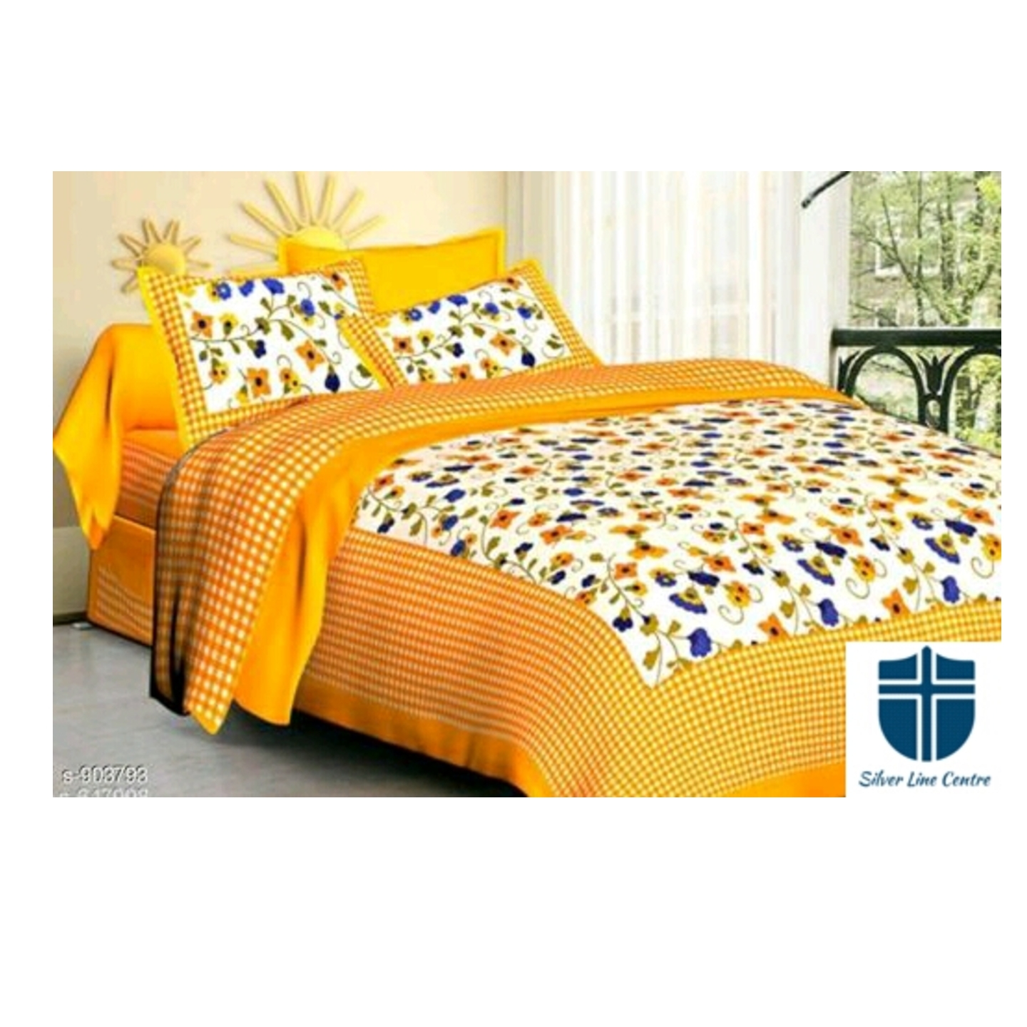 Jaipuri Pure Cotton Double Bedsheet with Pillow Covers