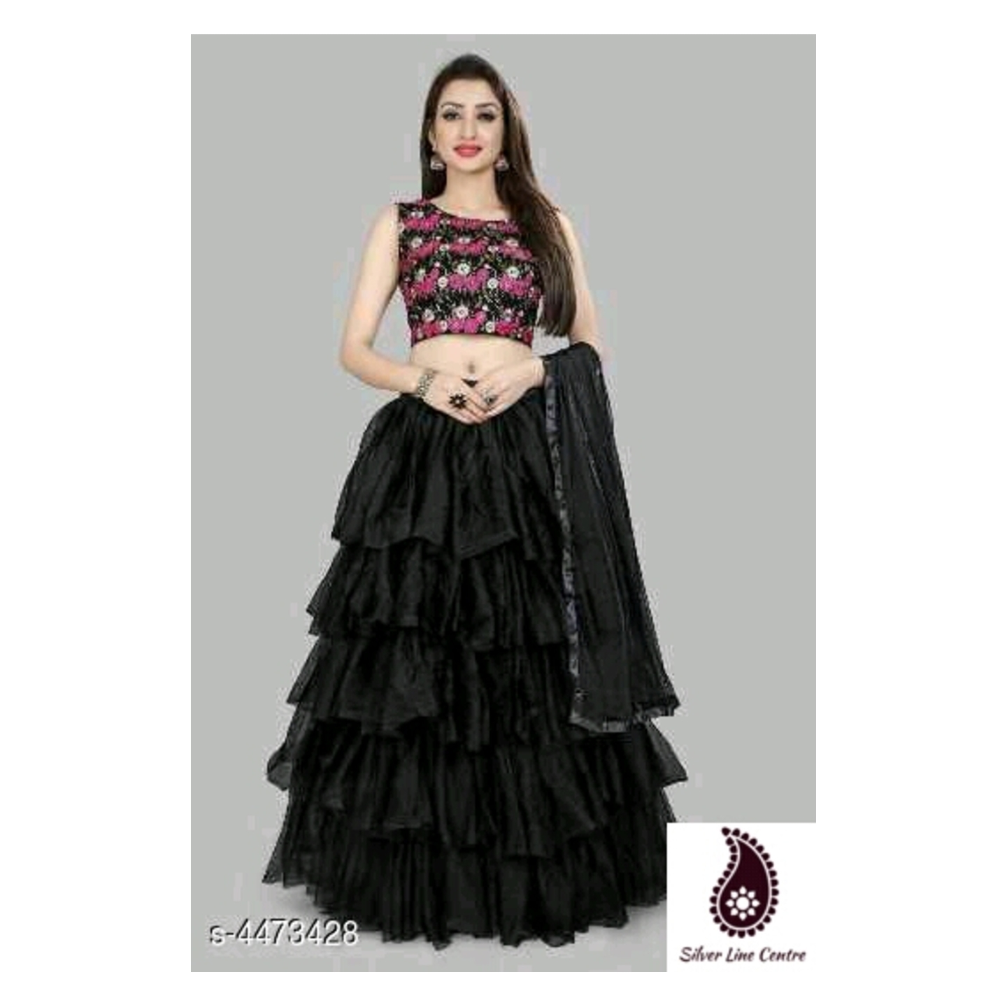 Womens Taffeta Silk Lehenga