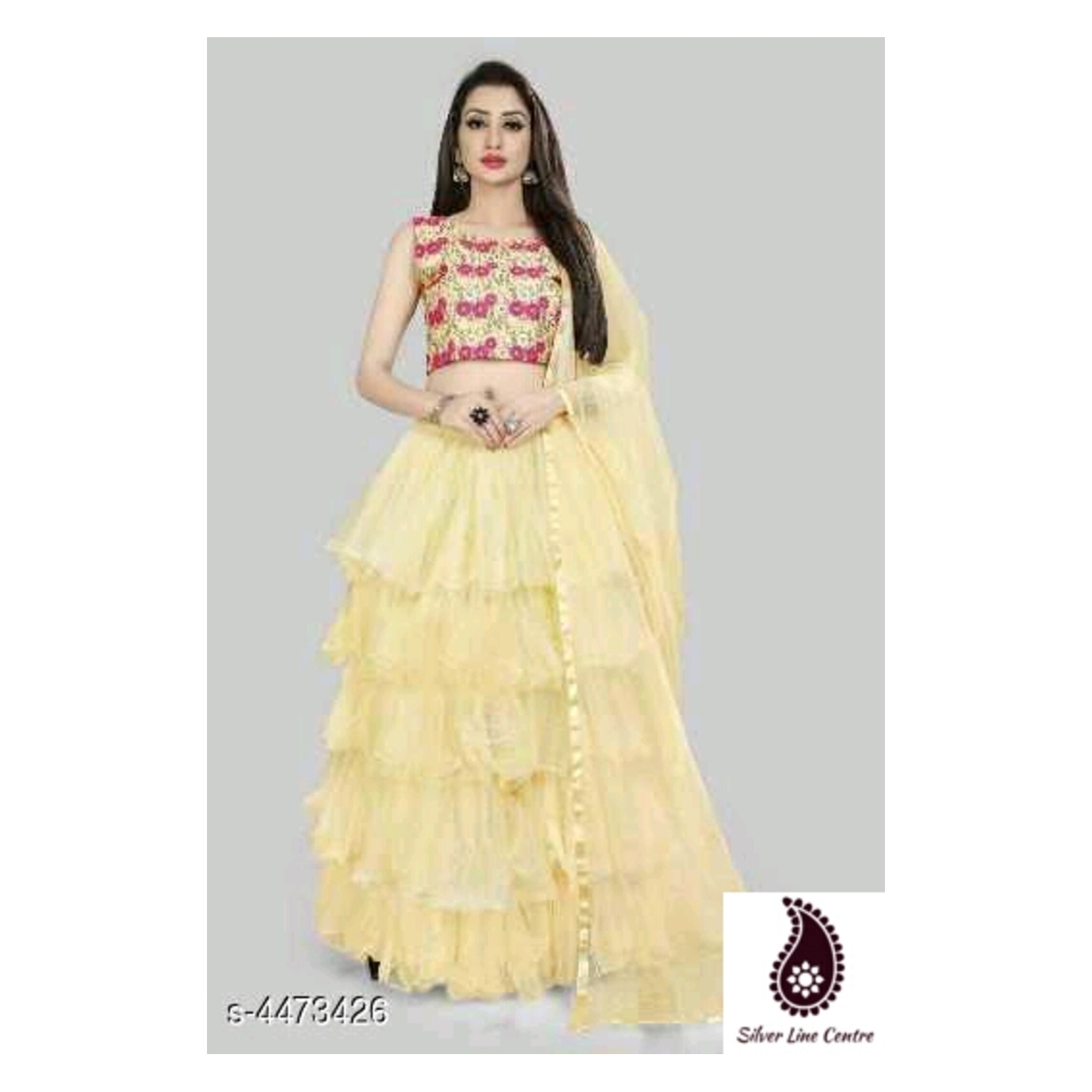 Womens Taffeta Silk Lehenga