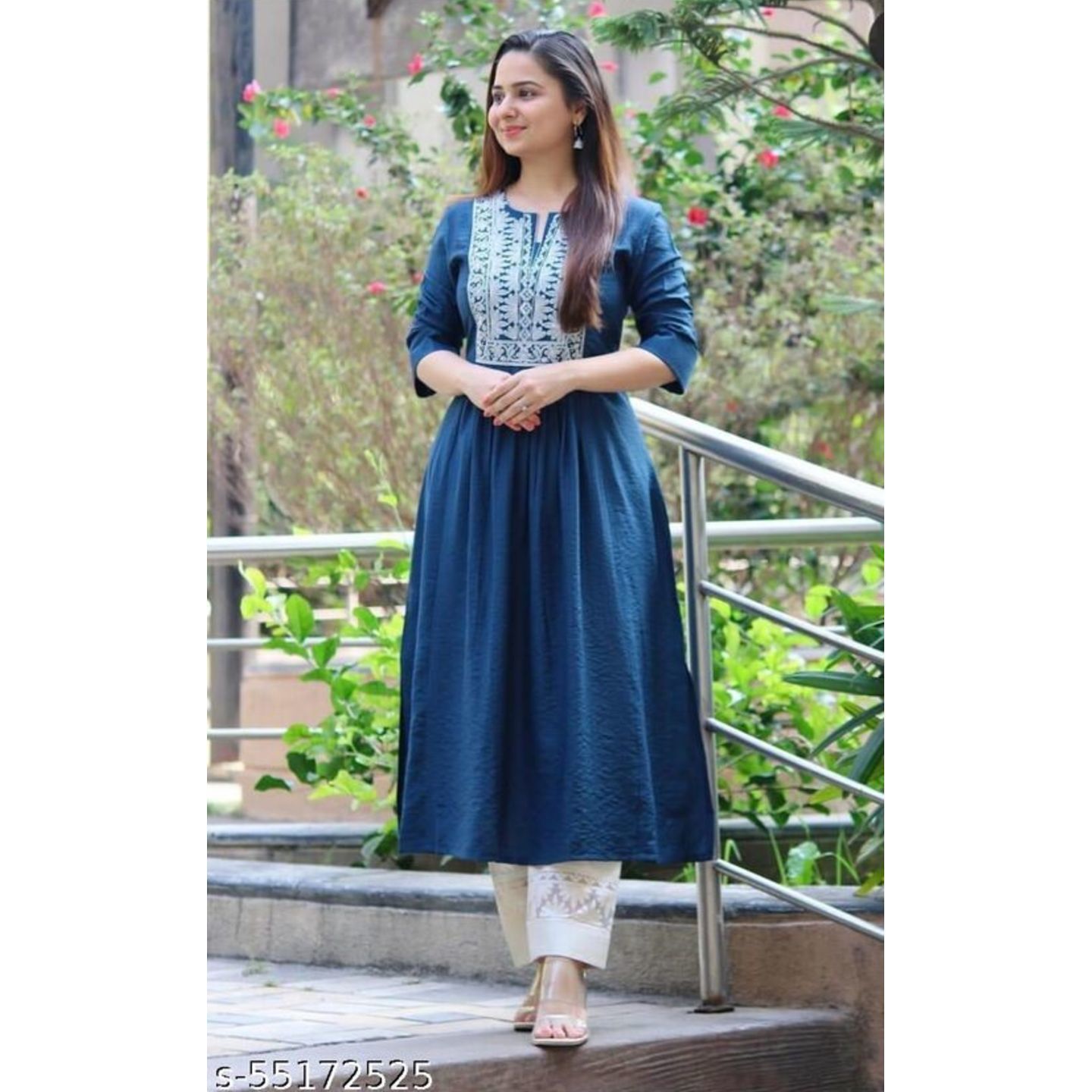 Embroidary kurta pant set