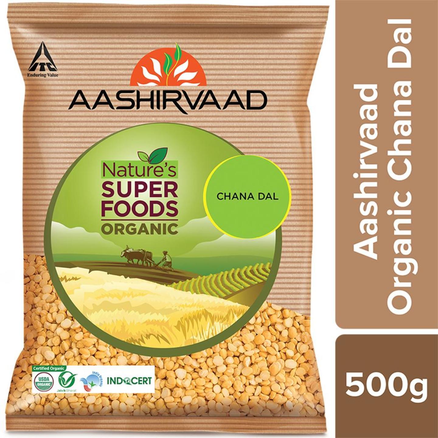 Aashirvaad Nature's Super Foods Organic Chana Dal 0.5 Kg