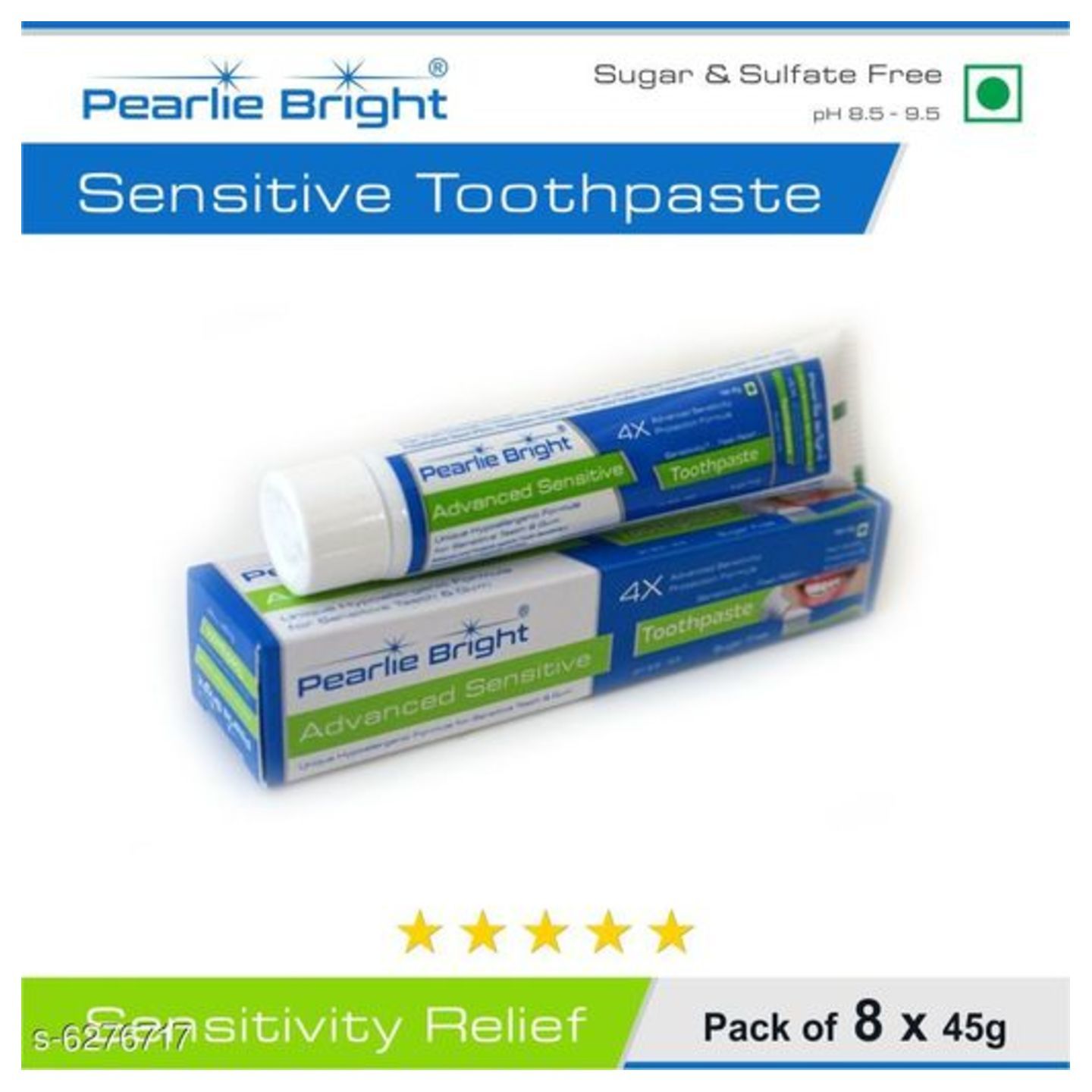 Pearlie Bright Advanced Sensitive toothpaste-45g (pack of 8