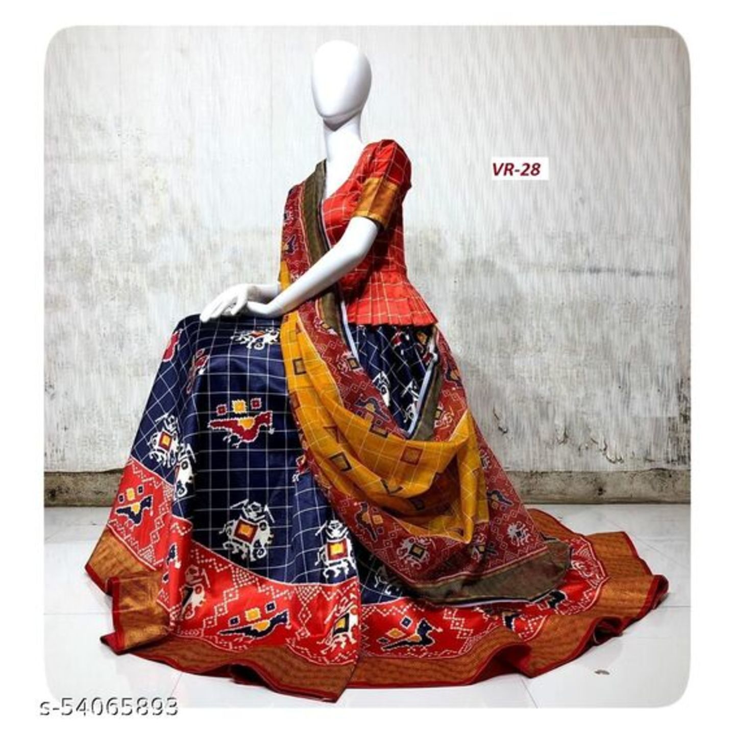 Multicolor Satin Zari Silk Fabric Digital Print Lahenga Choli With Fancy Dupatta-semi stitched